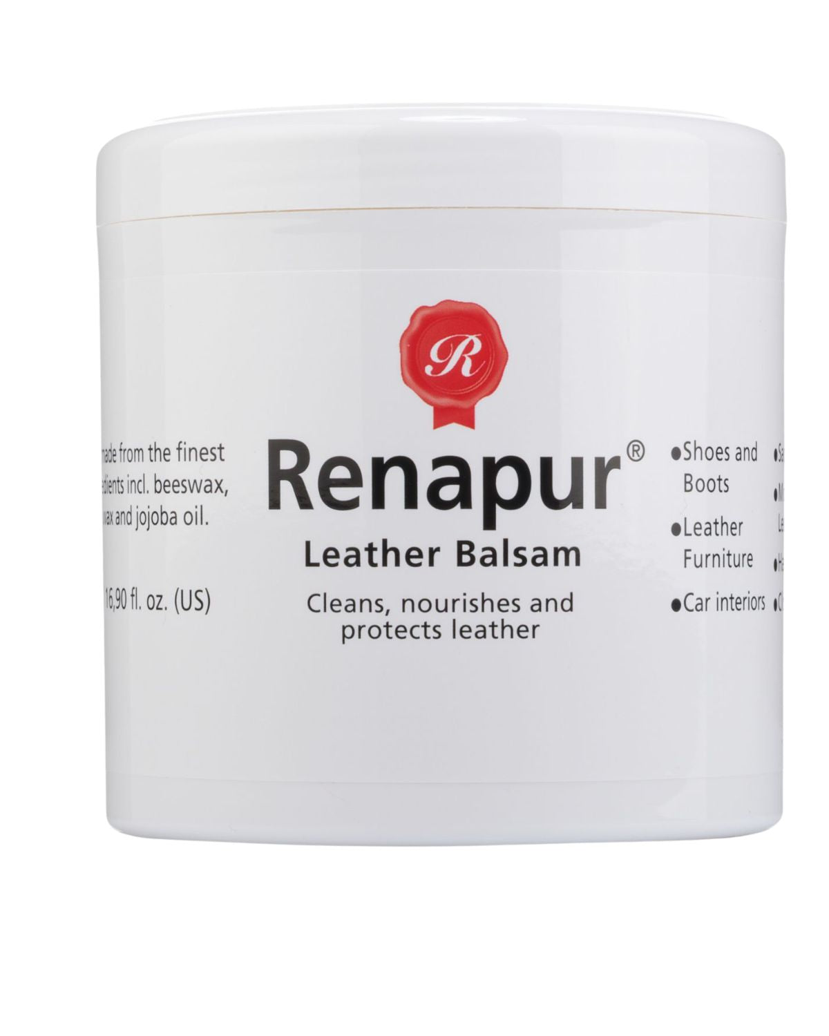 Renapur Leather Balsam: Cleans, Nourishes & Protects Leather. For Shoes, Boots, Furniture & Car Interiors.