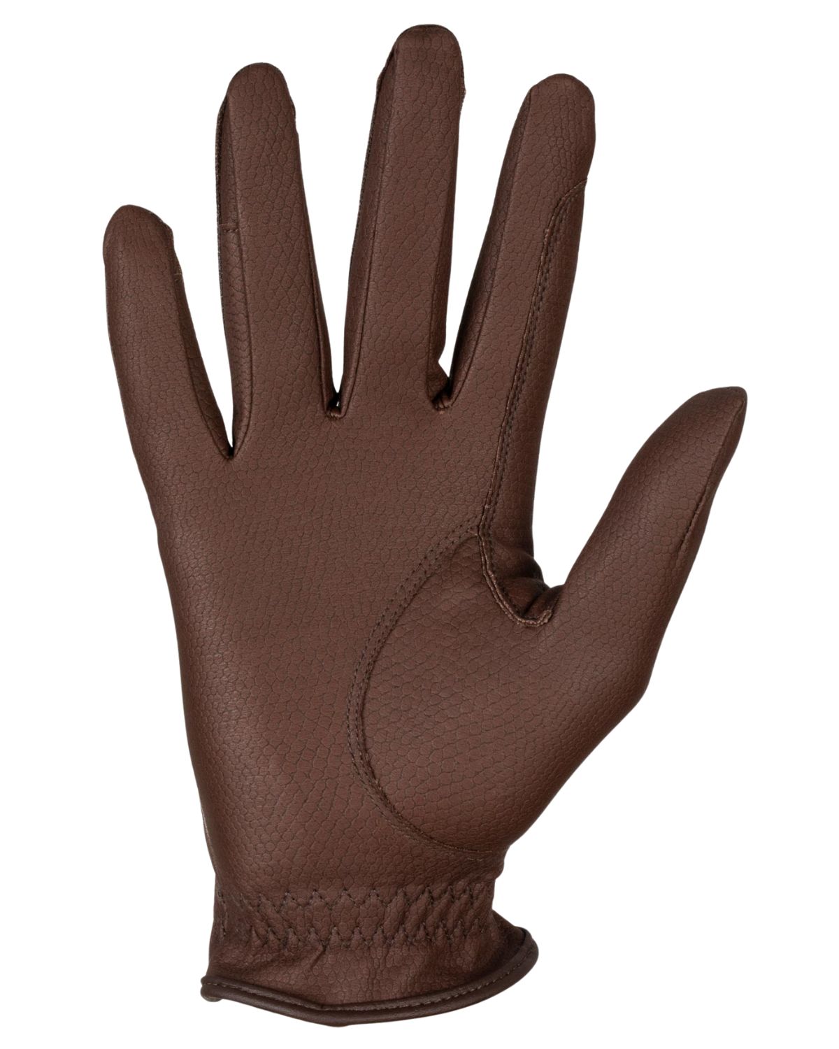 Equestro Unisex Gloves In Synthetic Leather With Tear Away Closure Dark Brown