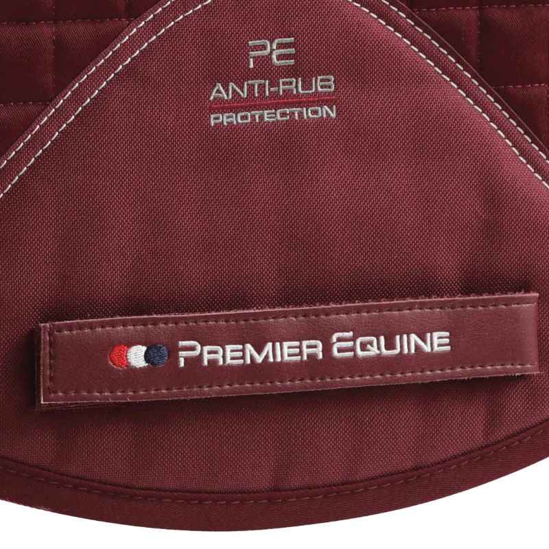 Premier Equine Close Contact Cotton Cross Country Saddle Pad Burgundy