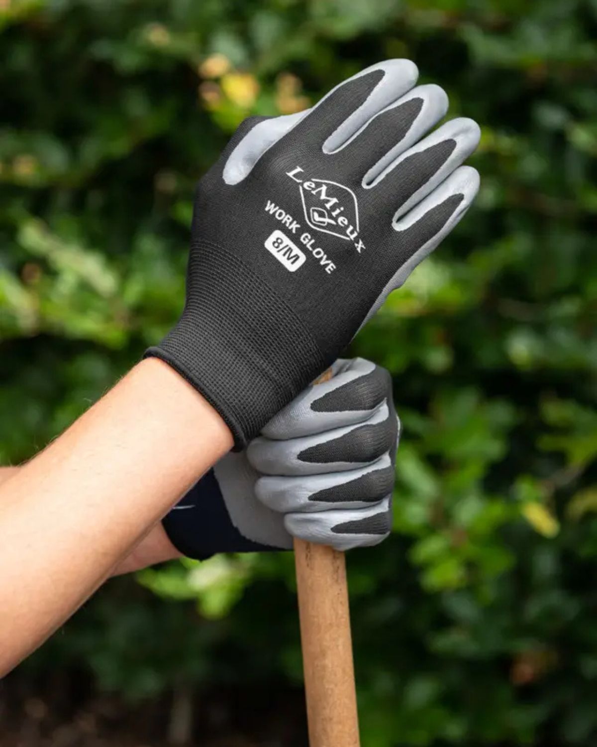LeMieux Black Work Gloves - Durable garden & yard gloves with excellent grip, size 8/M. Shop Equiflair today!