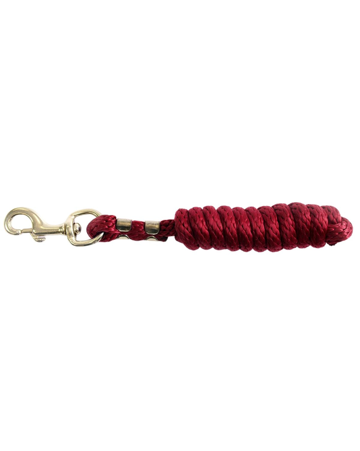 Burgundy Poly Horse Lead Rope with Brass Snap | KM Elite Equiflair Lead Rope