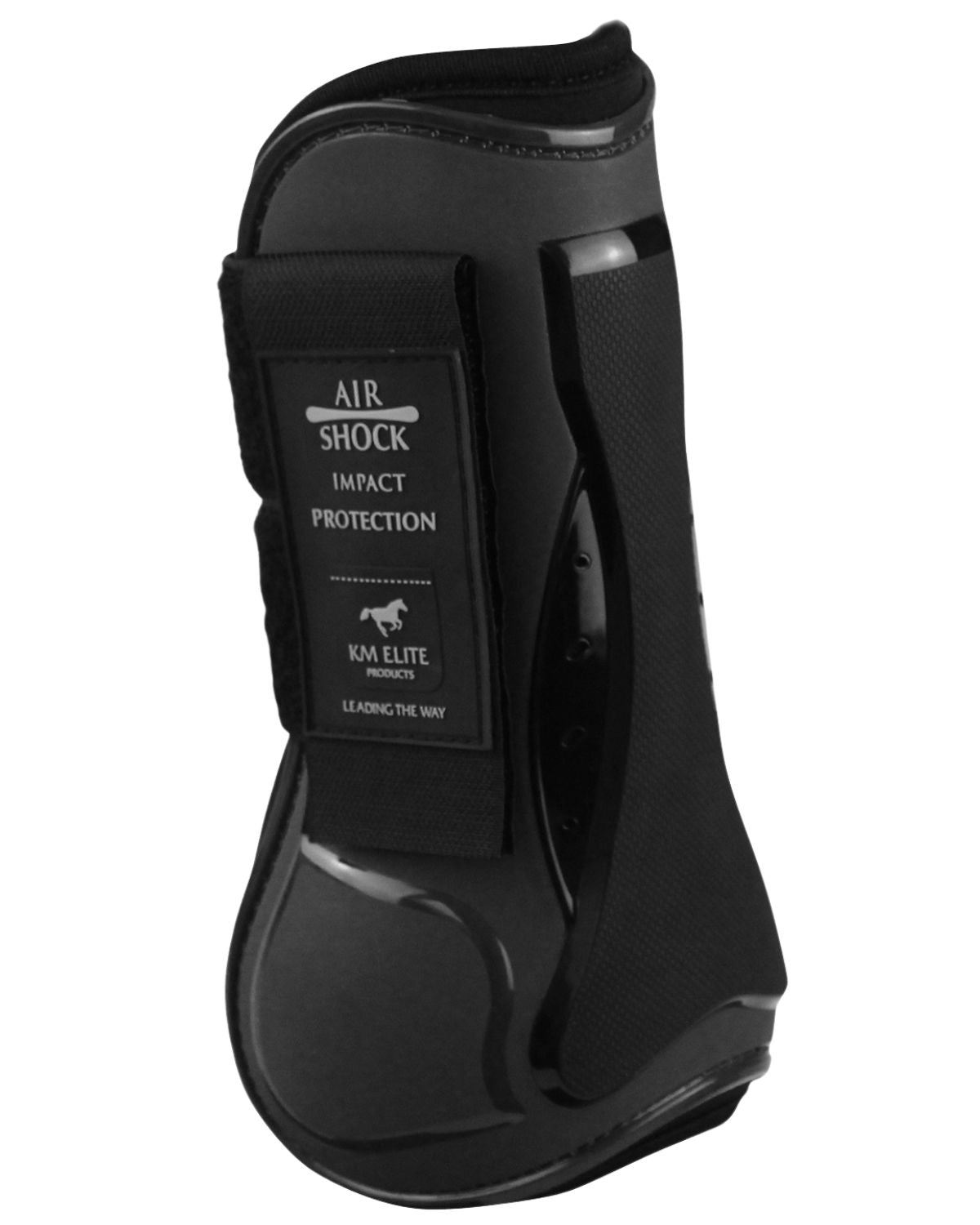KM Elite Air Shock Tendon Boots - Black, Fetlock Boots, Impact Protection, Show Jumping