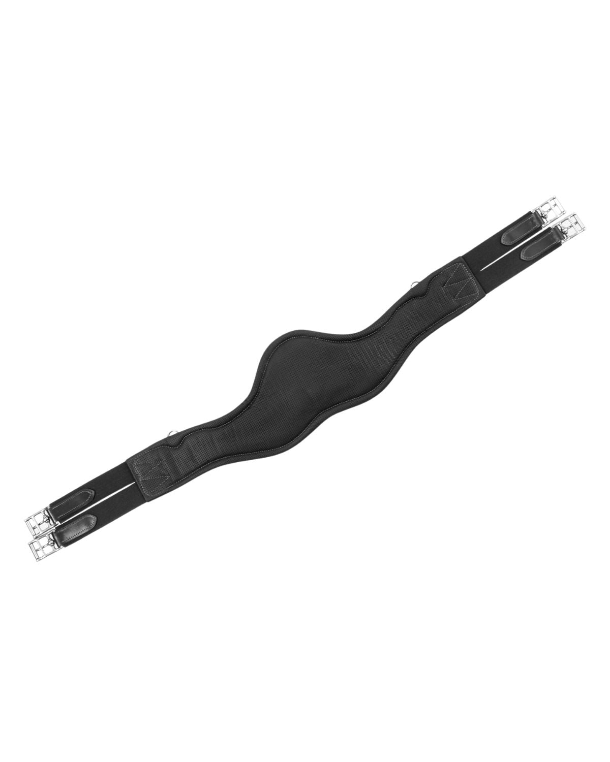 Equestro Shaped Leather Jumping Girth Black
