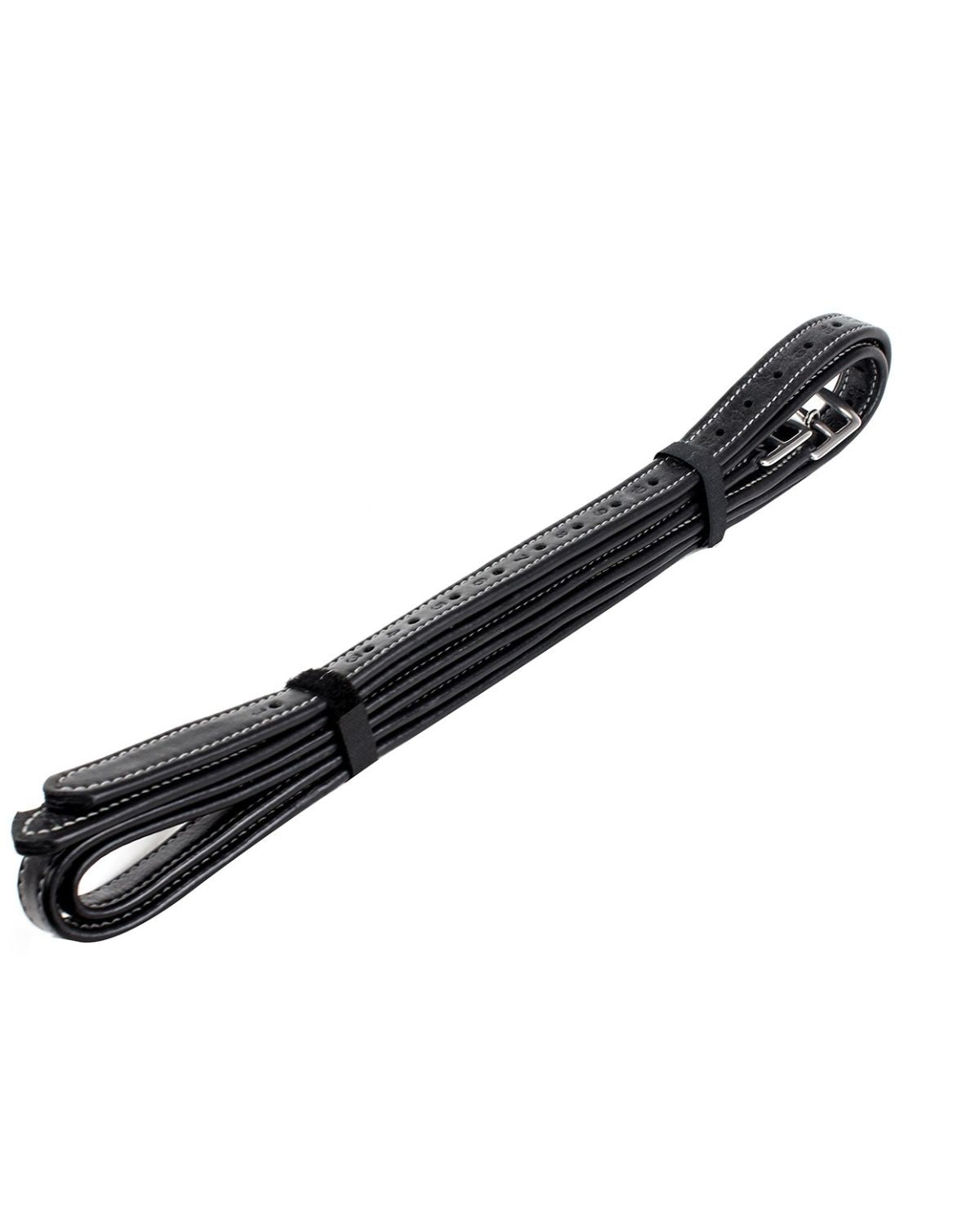 KM Elite Luxury Stirrup Leathers Black