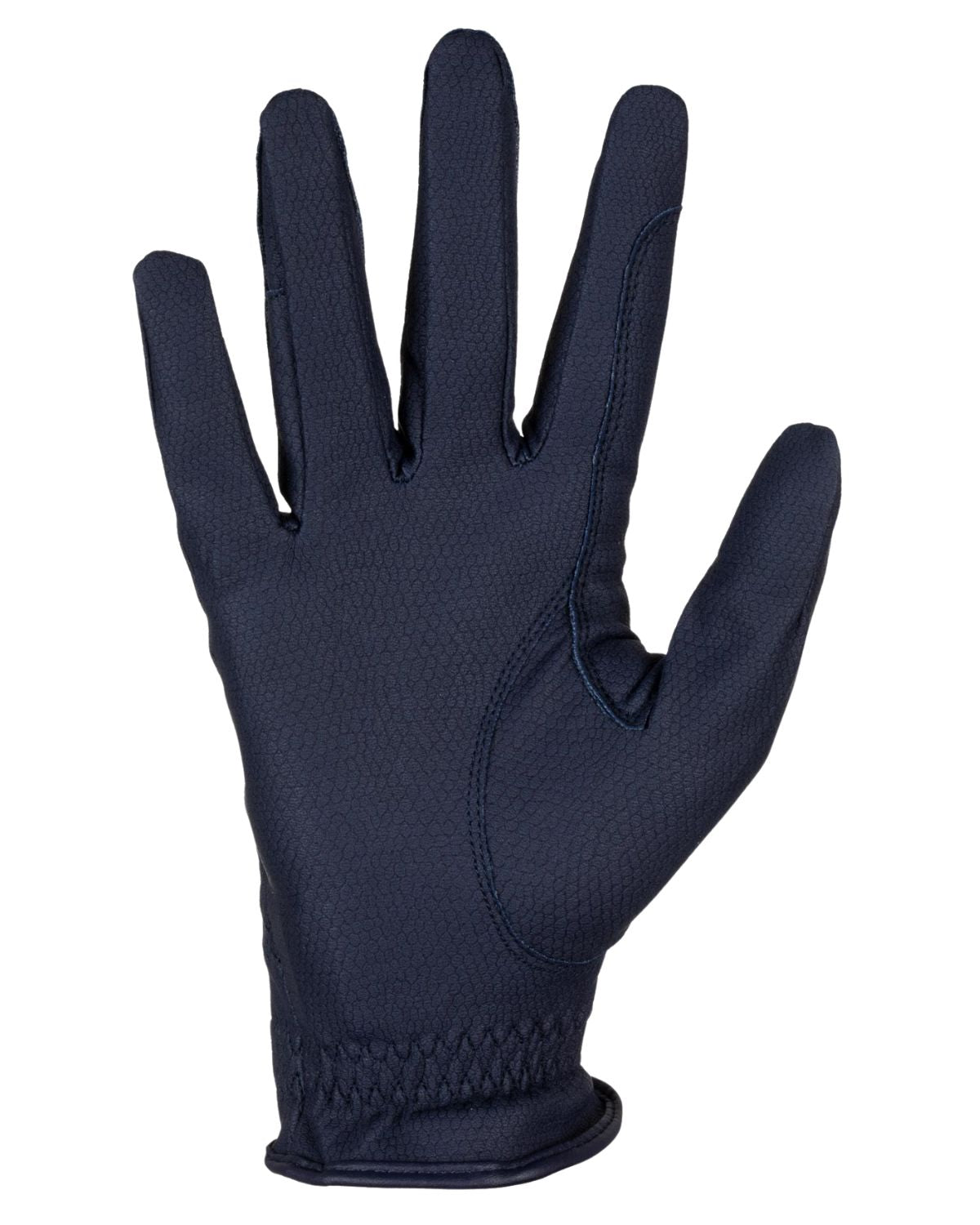 Equestro Unisex Gloves In Synthetic Leather With Tear Away Closure Navy