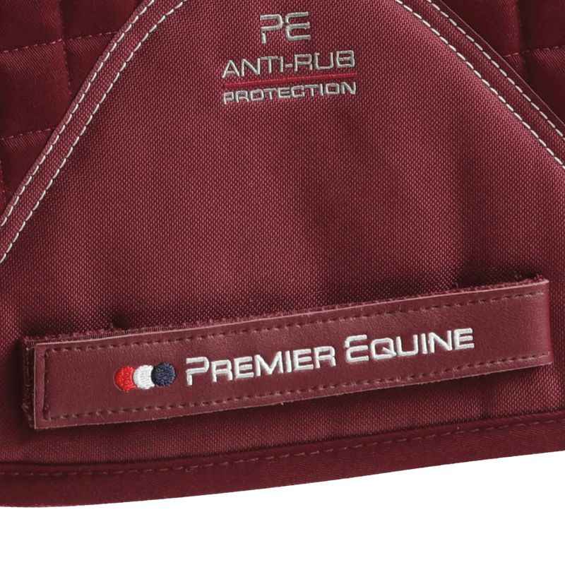 Premier Equine Close Contact Cotton Dressage Saddle Pad Burgundy