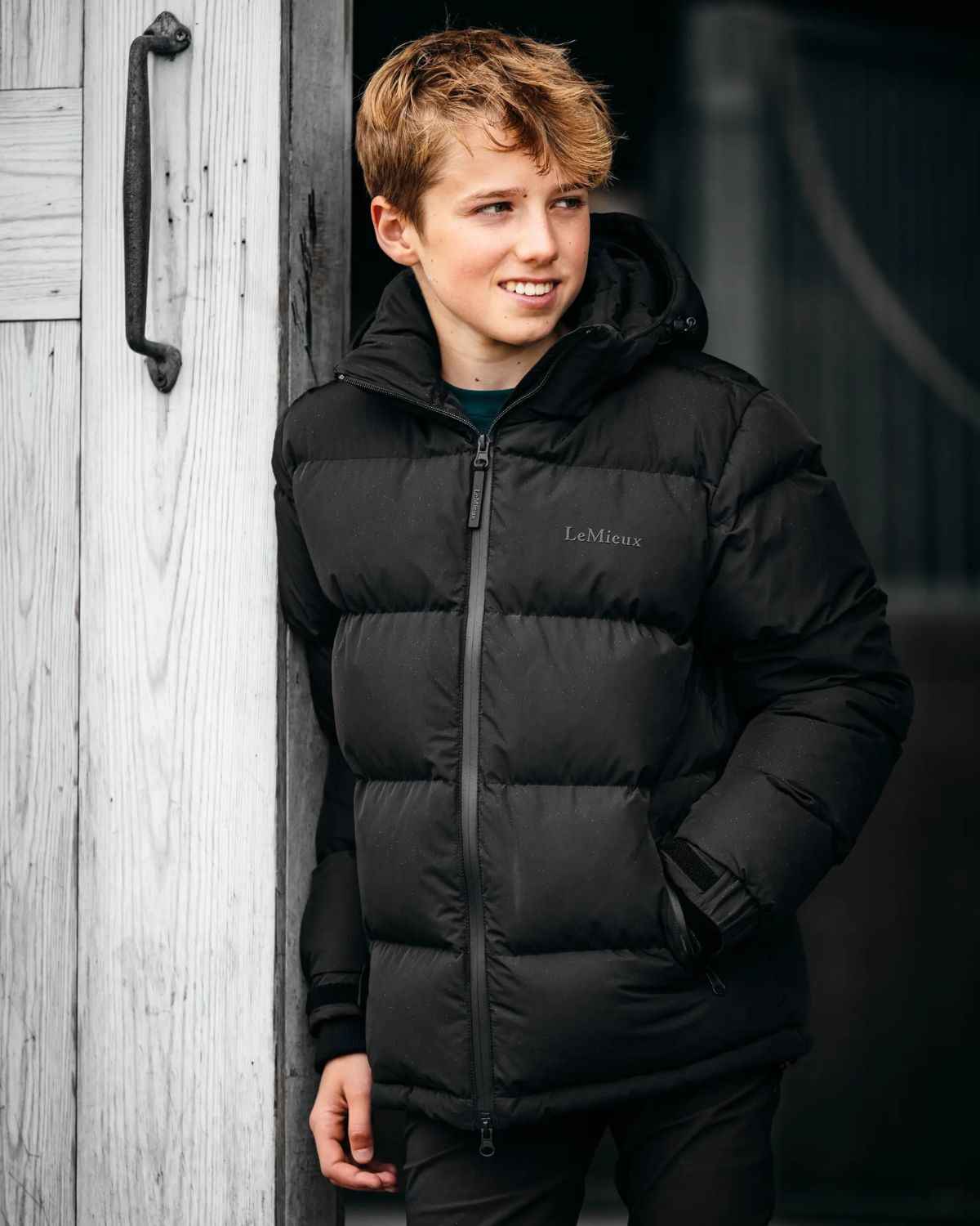 LeMieux Elite Young Rider Boys Puffer Jacket Black