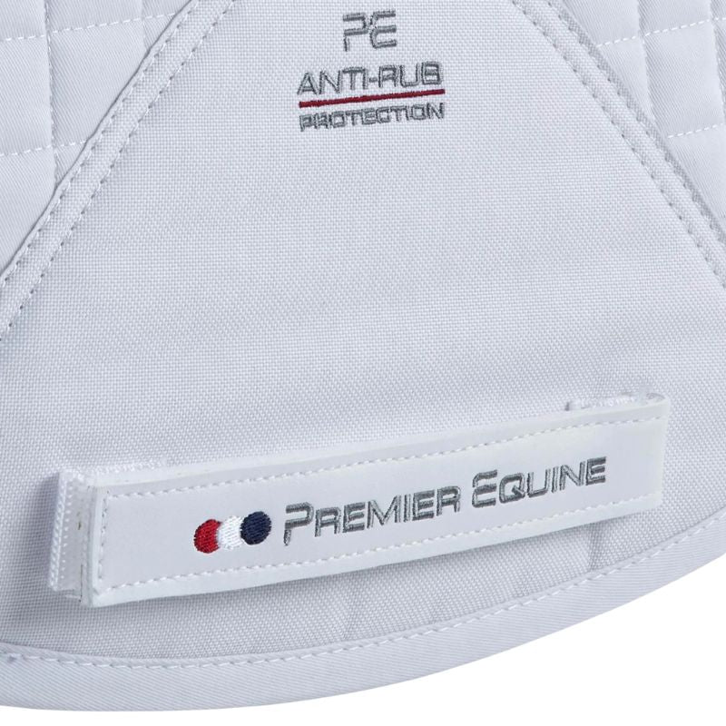 Premier Equine White Dressage Saddle Pad - Close Contact, Cotton, Anti-Rub Protection