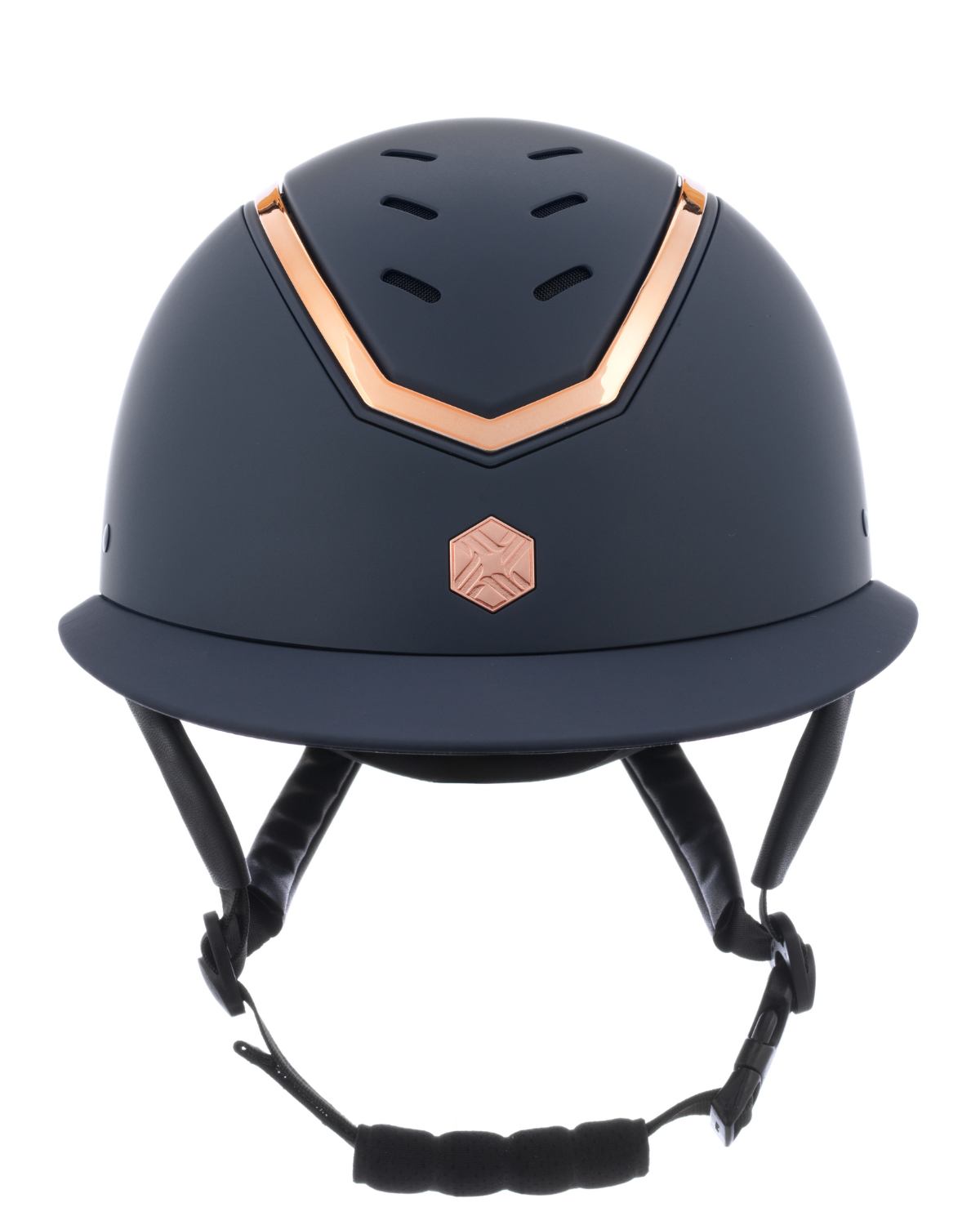 Charles Owen Kylo EQx Helmet Wide Peak Navy Matte/Rose Gold