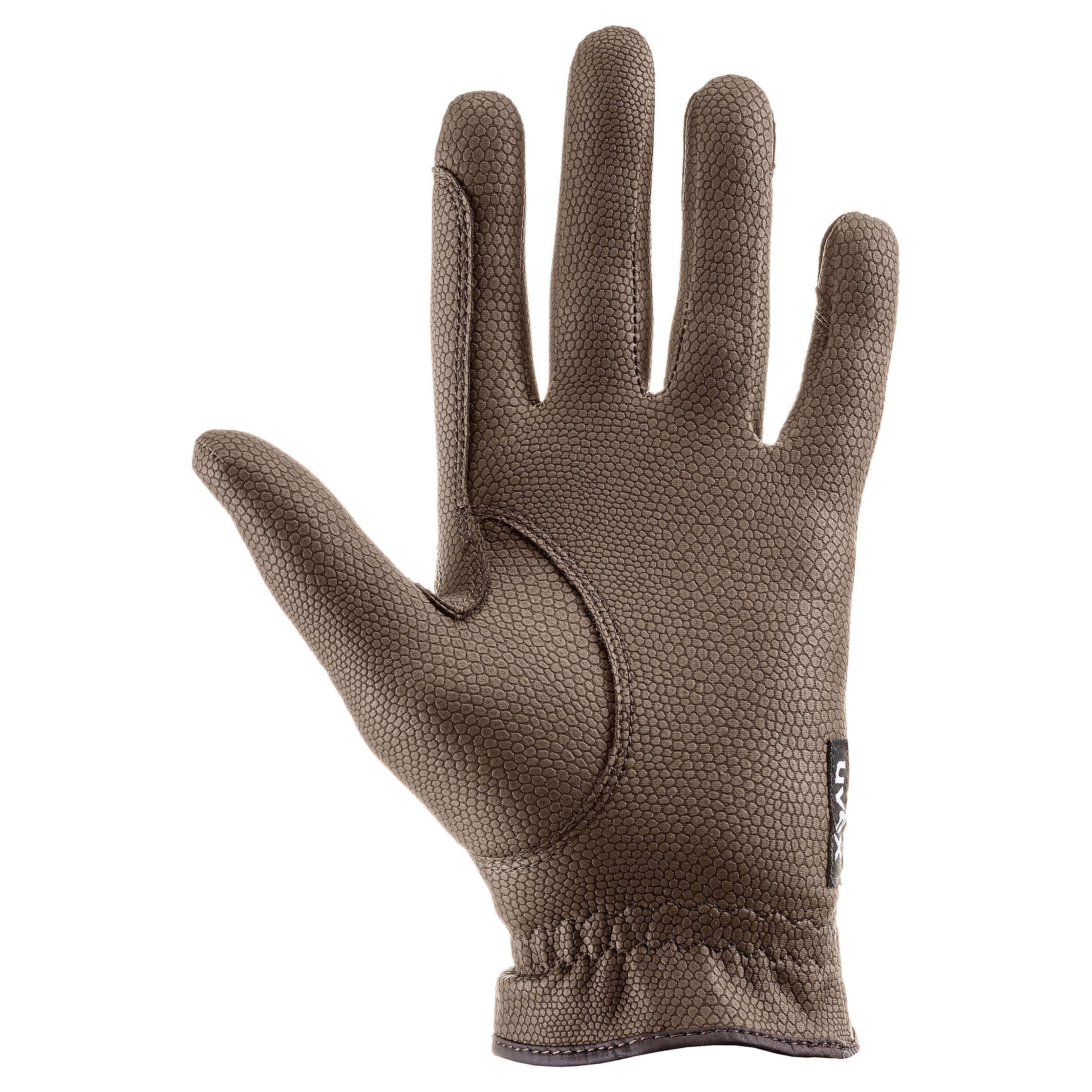 UVEX SPORTSTYLE Brown Riding Gloves - Equestrian Gloves with Grip and Touchscreen