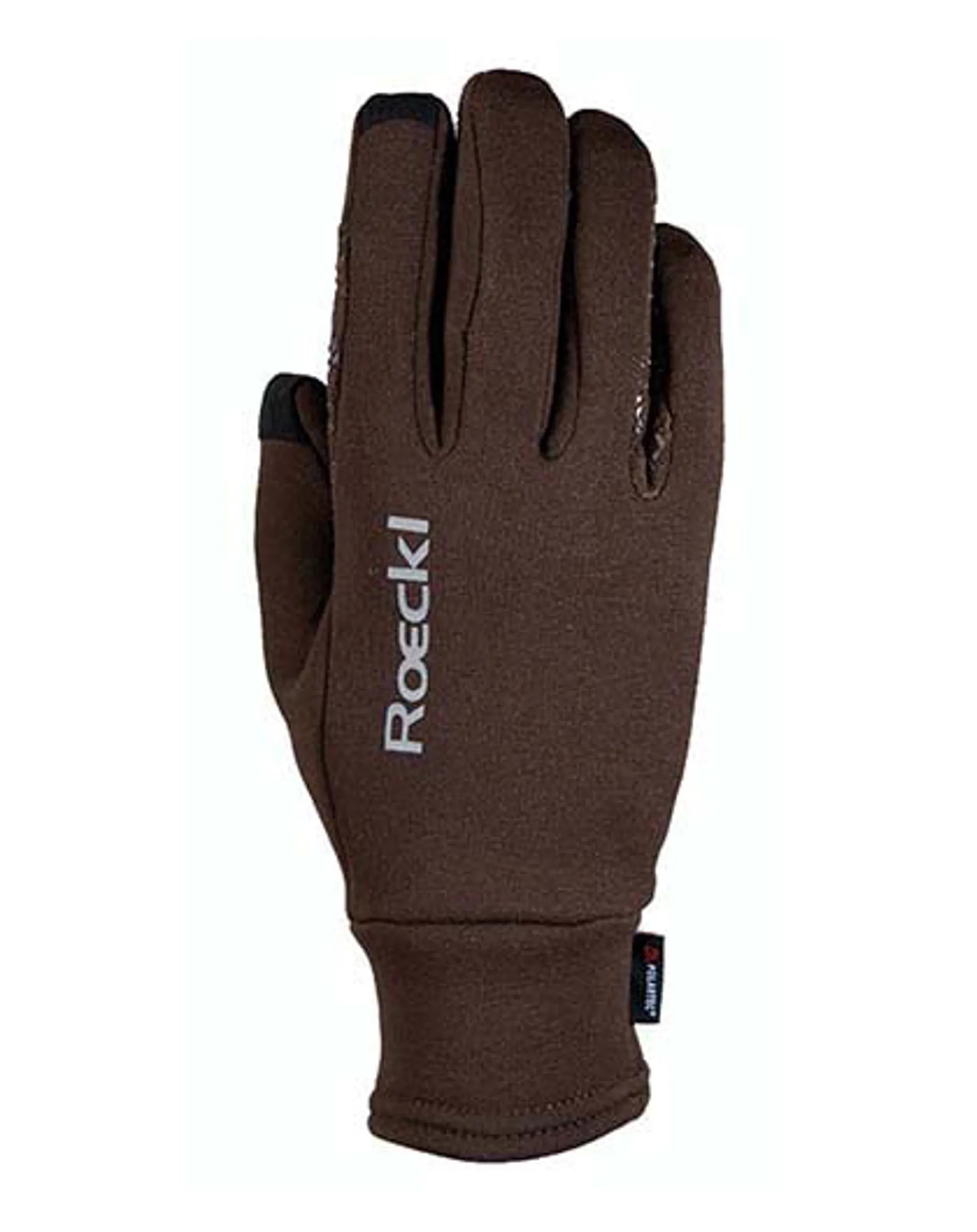 Roeckl Weldon Gloves Mocha: Polartec Elastic Riding Gloves with Grip