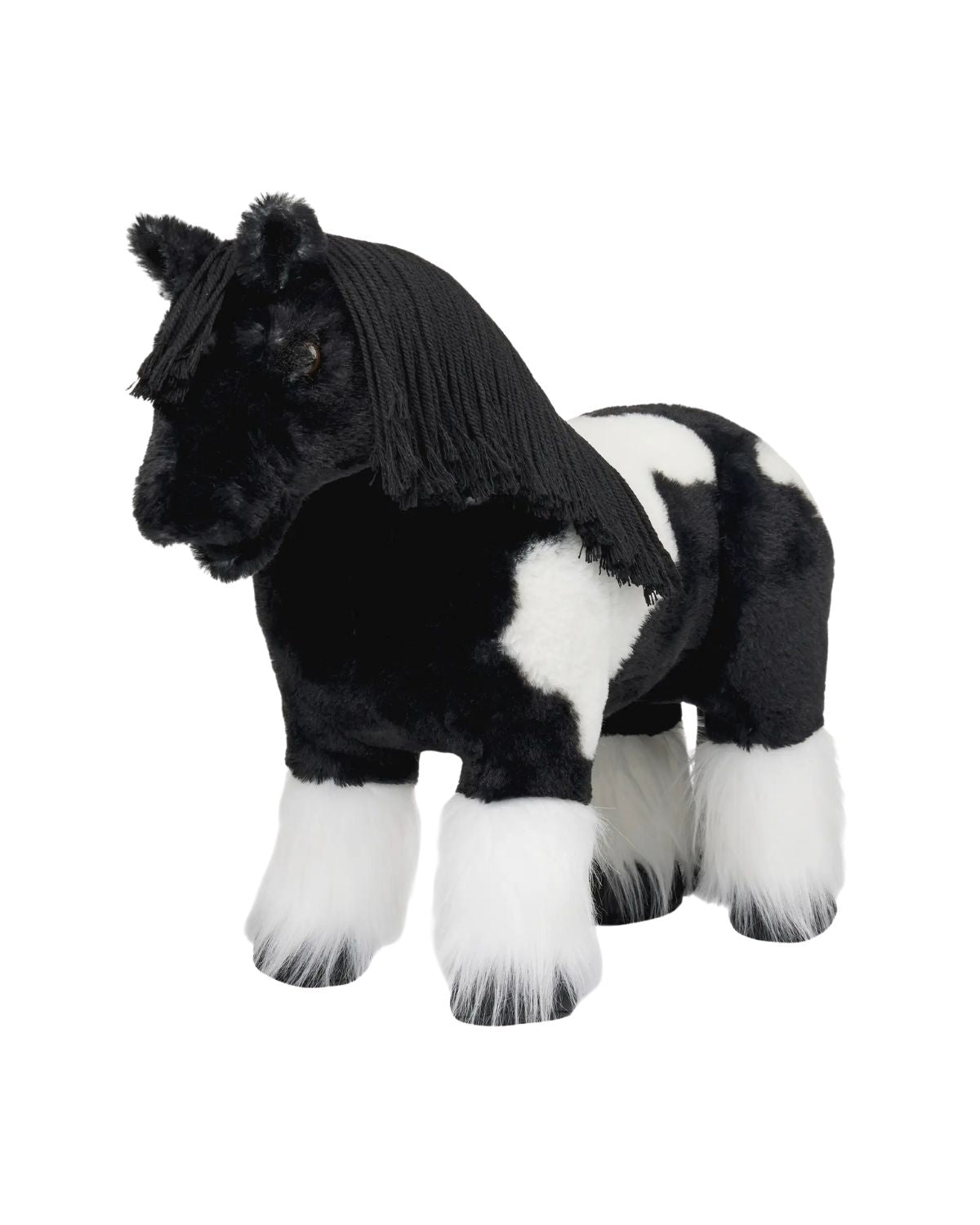 LEMIEUX TOY PONY RAZZLE - Black and White Piebald Plush Horse Toy by Equiflair