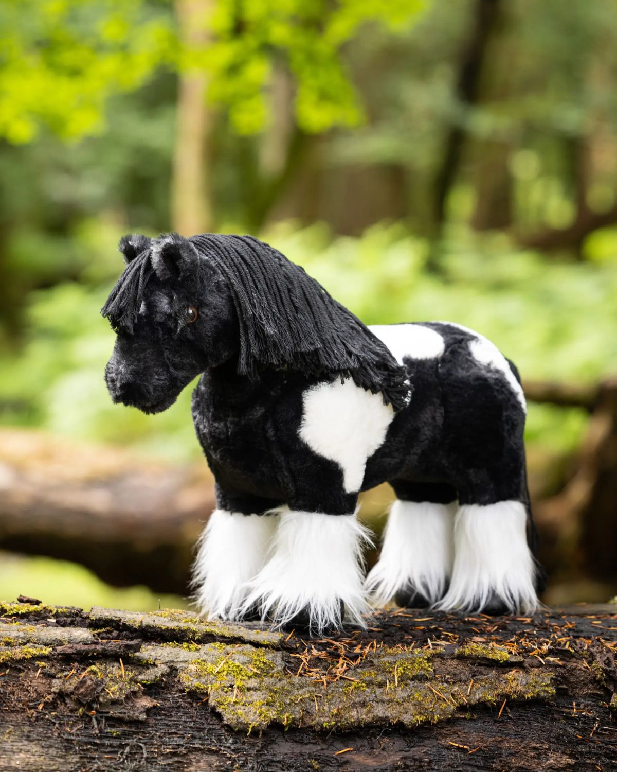 LeMieux Toy Pony Razzle - Black and White Piebald Plush Toy for Children