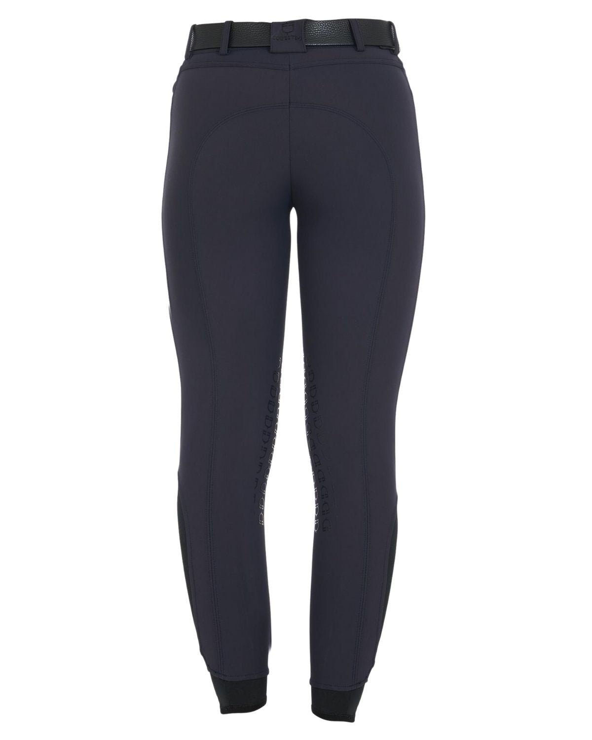 Equestro Women's Slim Fit Grip Breeches With Logo Navy | Equiflair
