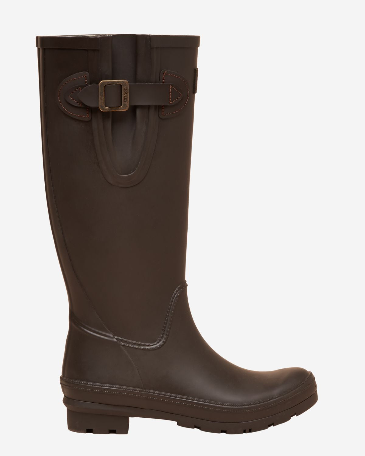 Joules Women's Houghton Adjustable Tall Welly Chocolate Brown - Wellington Boots Footwear Leisure Wear UK 4
