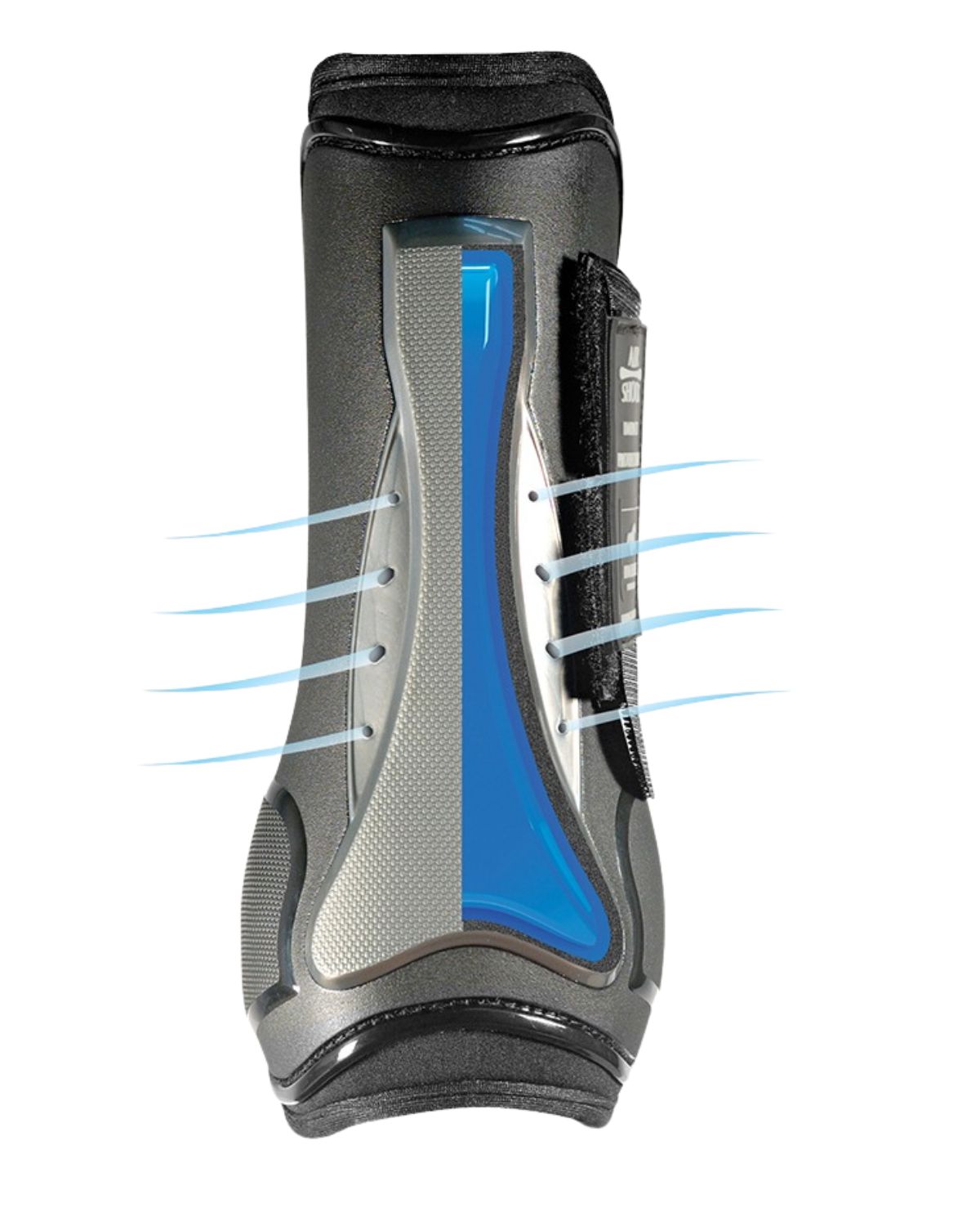 KM Elite Air Shock Tendon Horse Boots: Black Equine Leg Protection with Airflow for Performance & Comfort