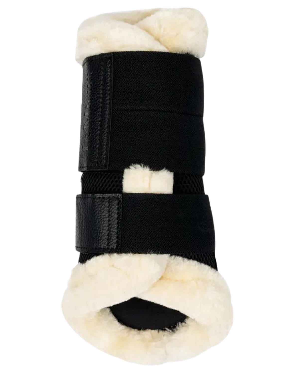 LeMieux Fleece Edged Mesh Brushing Boots Black/Natural