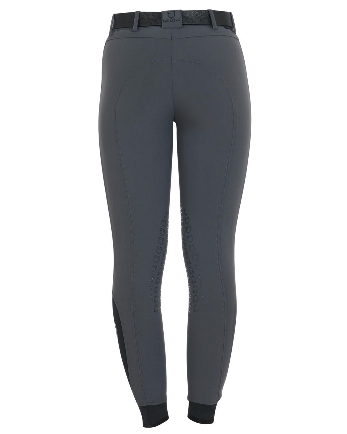 Equestro Women's Slim Fit Grip Breeches With Logo Asphalt | Equiflair
