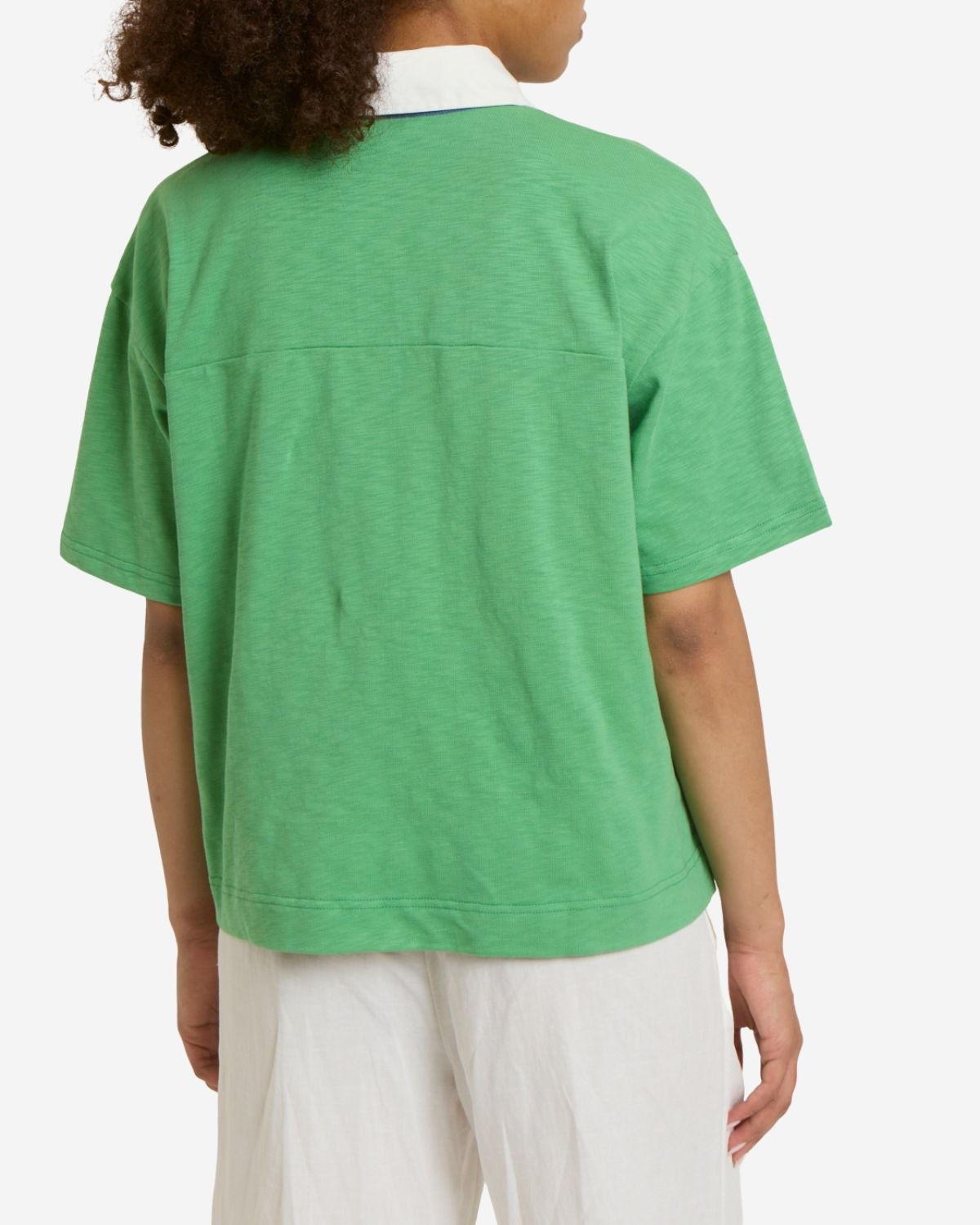 Joules Green Jonty Fox Embroidered Short Sleeve Cotton Rugby Shirt | Equiflair