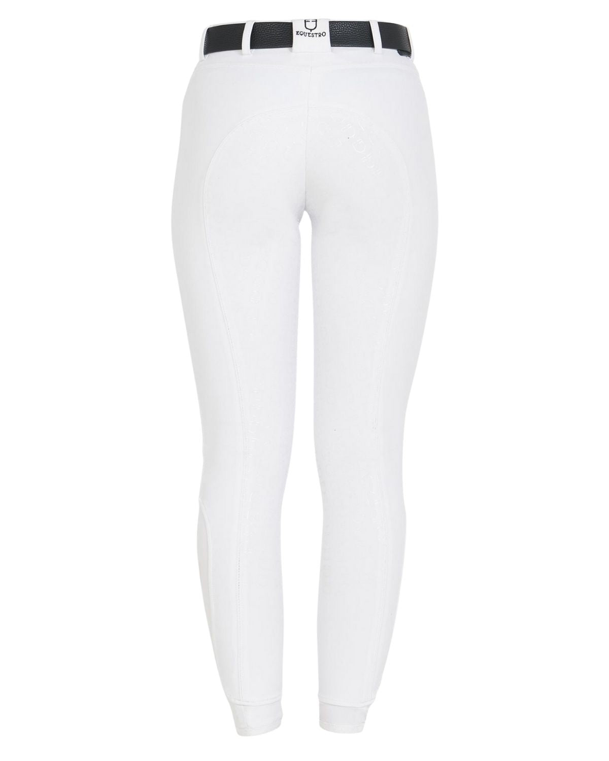 Equestro Women's Full Grip Slim Fit Breeches White