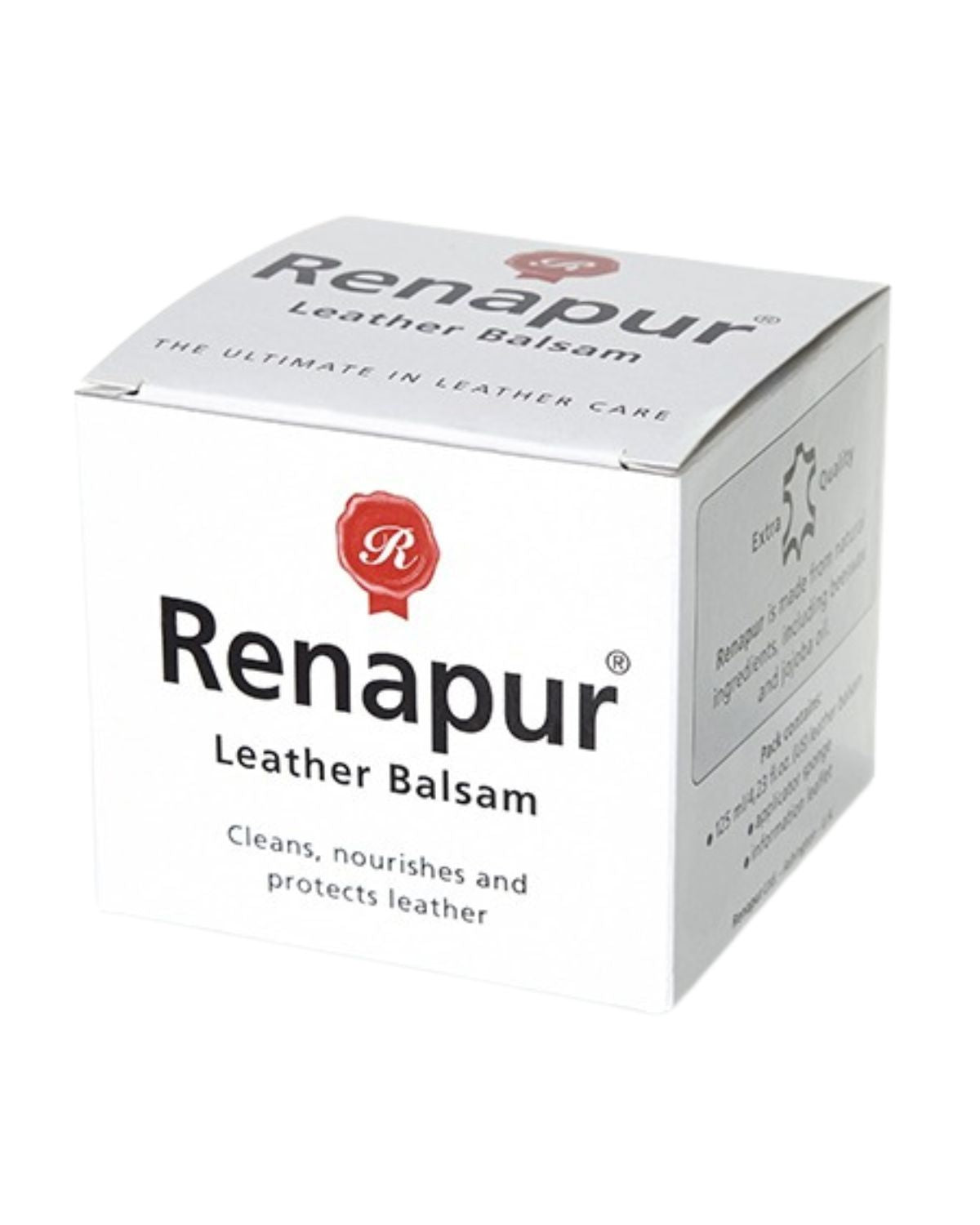 Renapur Leather Balsam Box: Leather Care, Conditioner, Cleaner, and Protection. Gift Idea for Leather Lovers.
