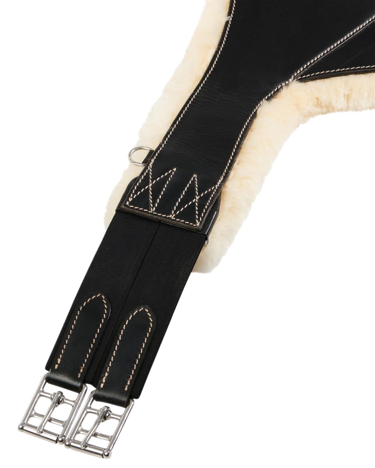 Equestro Jumping Girth With Belly Guard For English Saddle Black | Equiflair