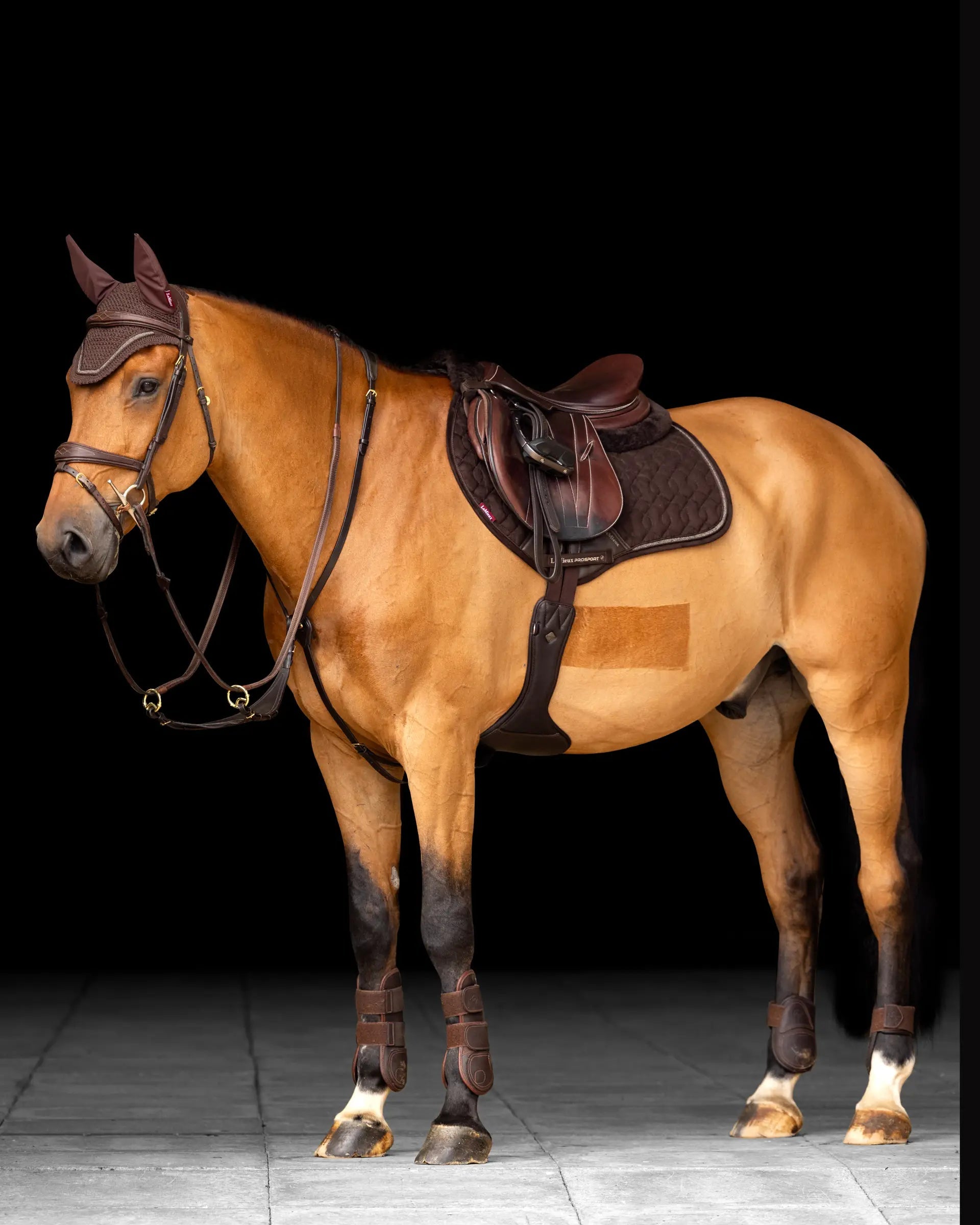 LEMIEUX Brown Crystal Suede Close Contact Horse Saddle Pad for Jumping - Equiflair