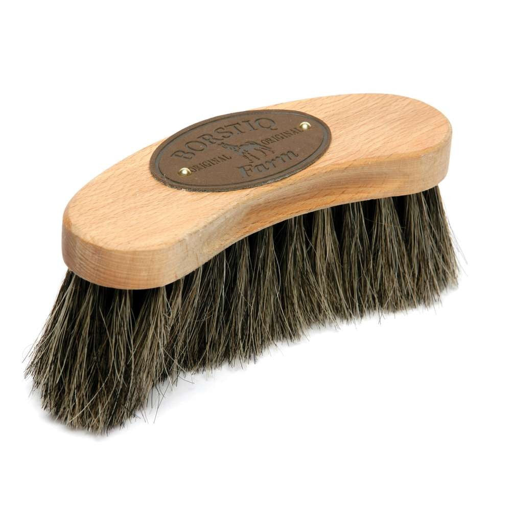 Borstiq Banana Finishing Brush - Wooden Horse Grooming Brush - High-Quality Equine Care