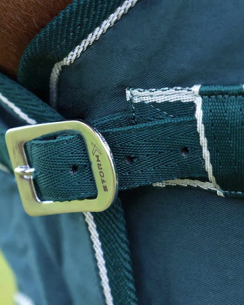 StormX Empra Teal Horse Sheet Buckle Close Up | Equiflair Breathable Cotton Horse Cover