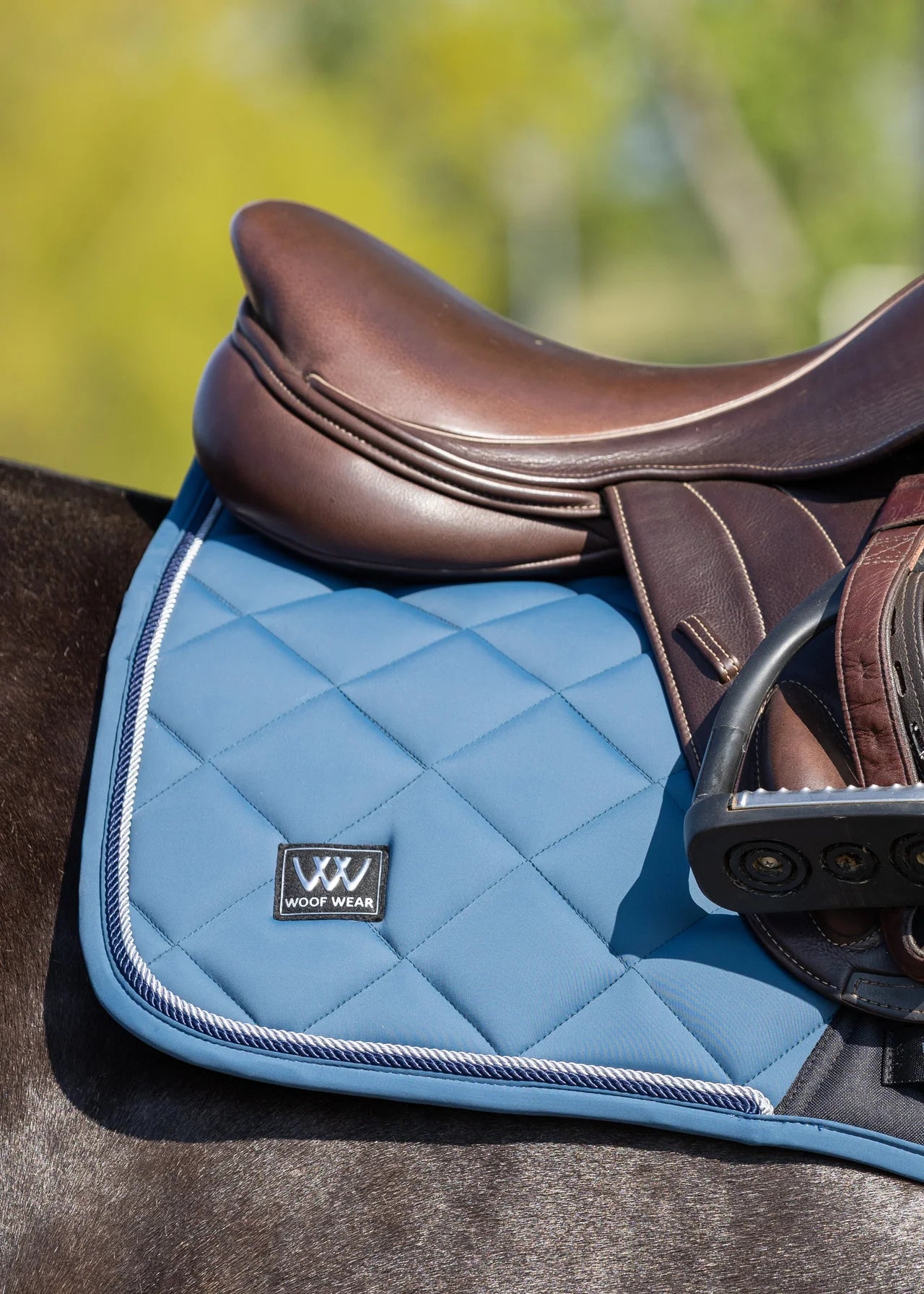 WOOF WEAR VISION AURA Close Contact Saddle Pad Petrol Blue | Equestrian Horse Saddle Pad