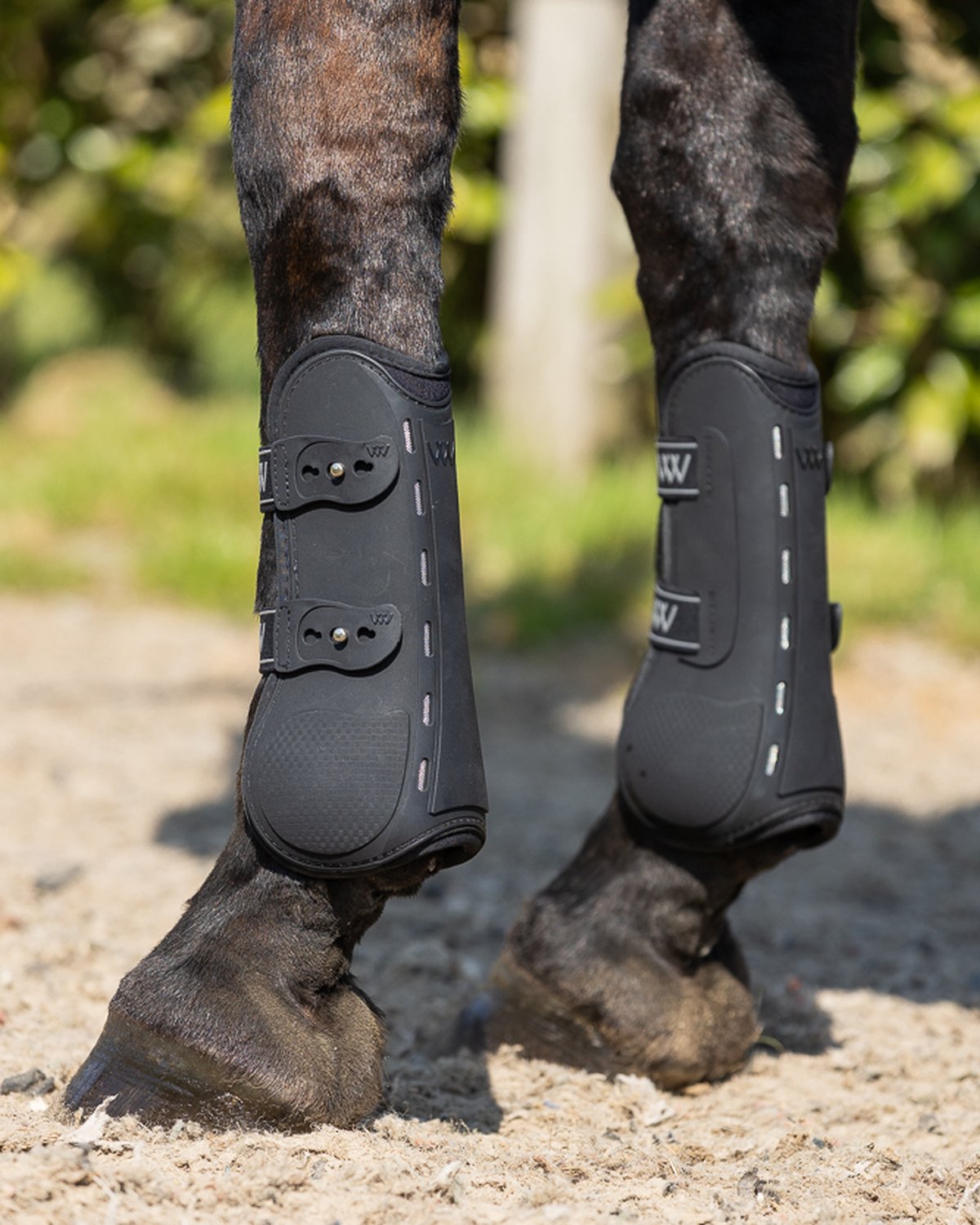 Woof Wear Vision Tendon Boot Black Steel - Horse Riding Leg Protection