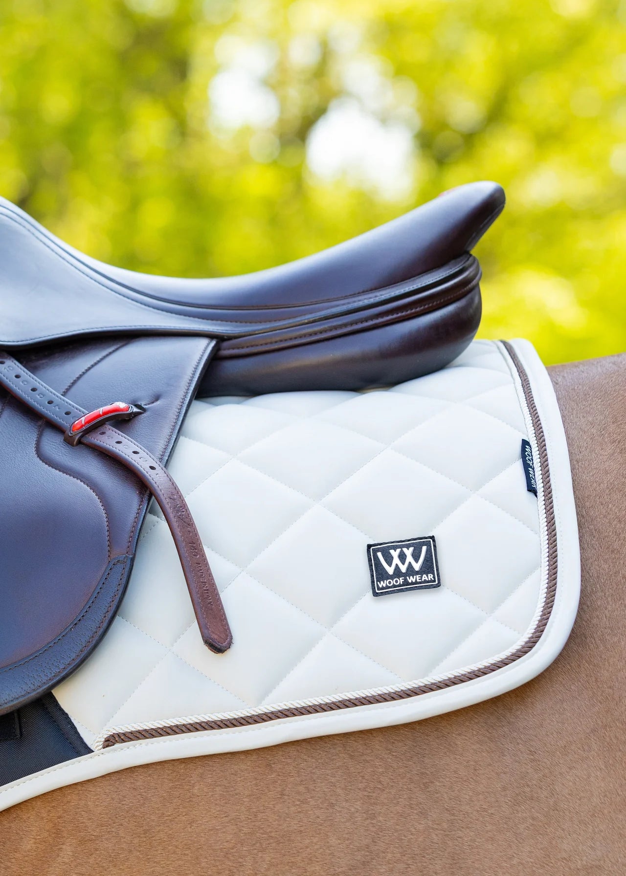 Woof Wear Vision Aura Saddle Pad: Close Contact, Breathable, Stone color