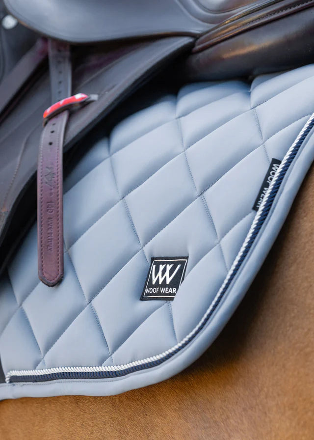 WOOF WEAR AURA Close Contact Saddle Pad, Steel Blue - Premium Equestrian Comfort