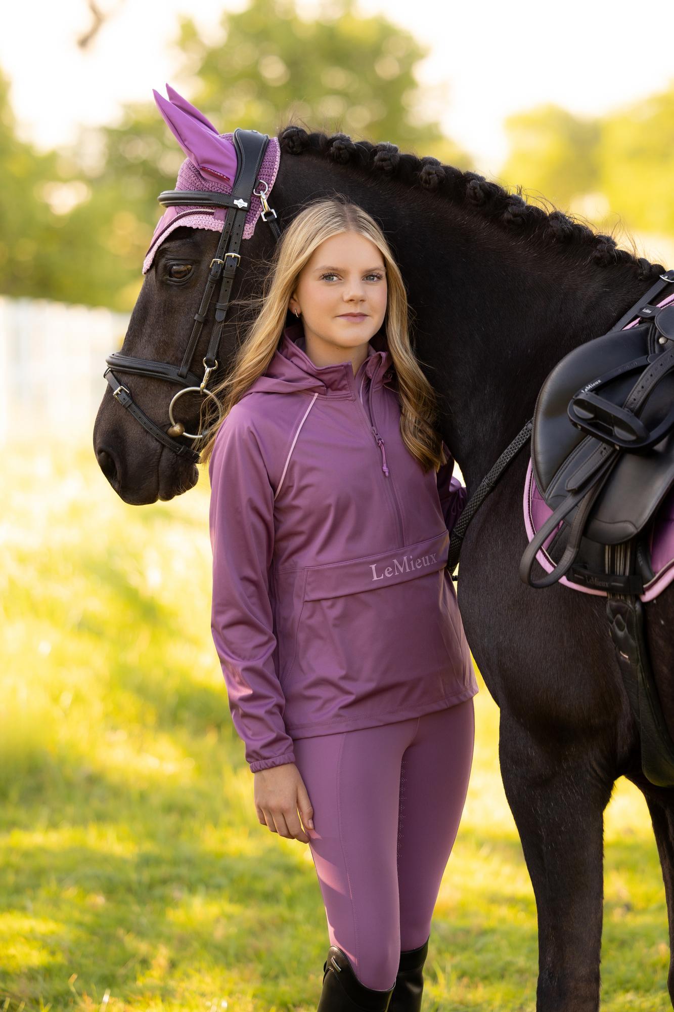 LeMieux Young Rider Paige Quarter Zip Waterproof Jacket Mallow | Equiflair