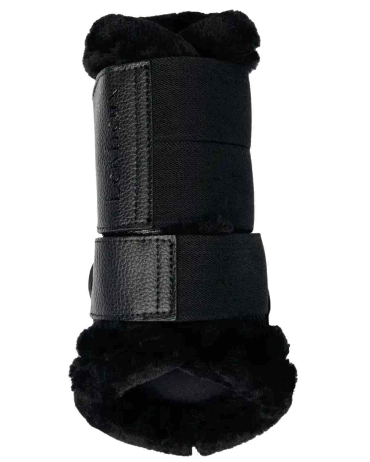 LeMieux Fleece Edged Mesh Brushing Boots Black