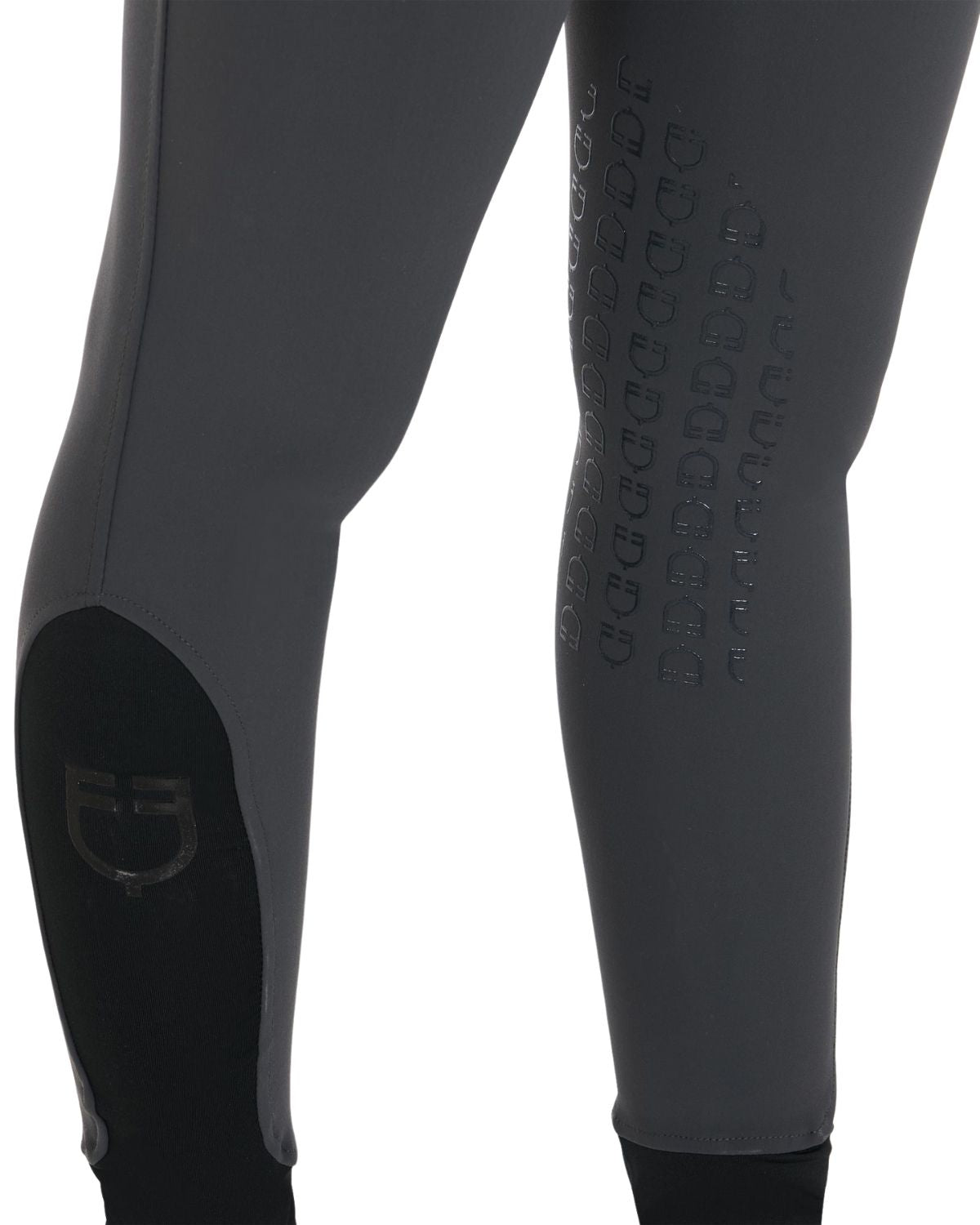 Equestro Women's Slim Fit Grip Breeches With Logo Asphalt