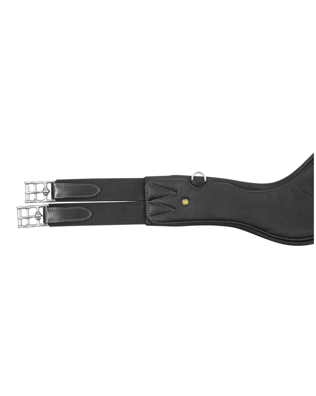 Equestro Shaped Leather Jumping Girth Black