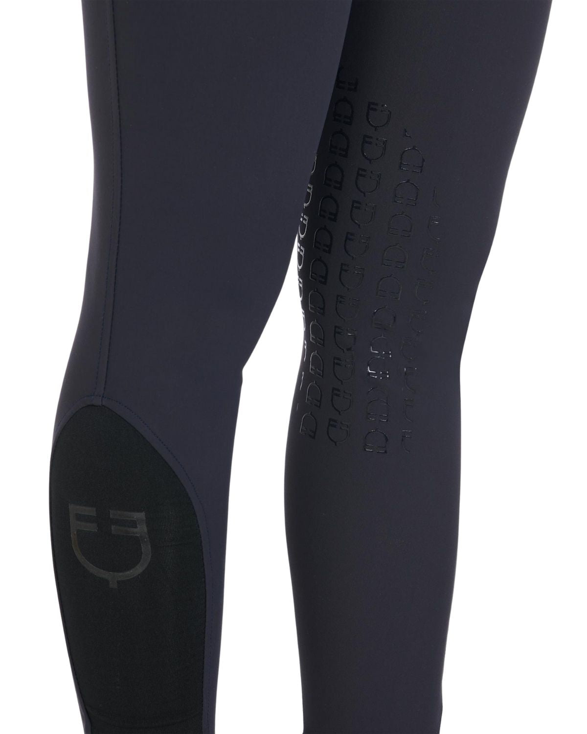 Equestro Women's Slim Fit Grip Breeches With Logo Navy