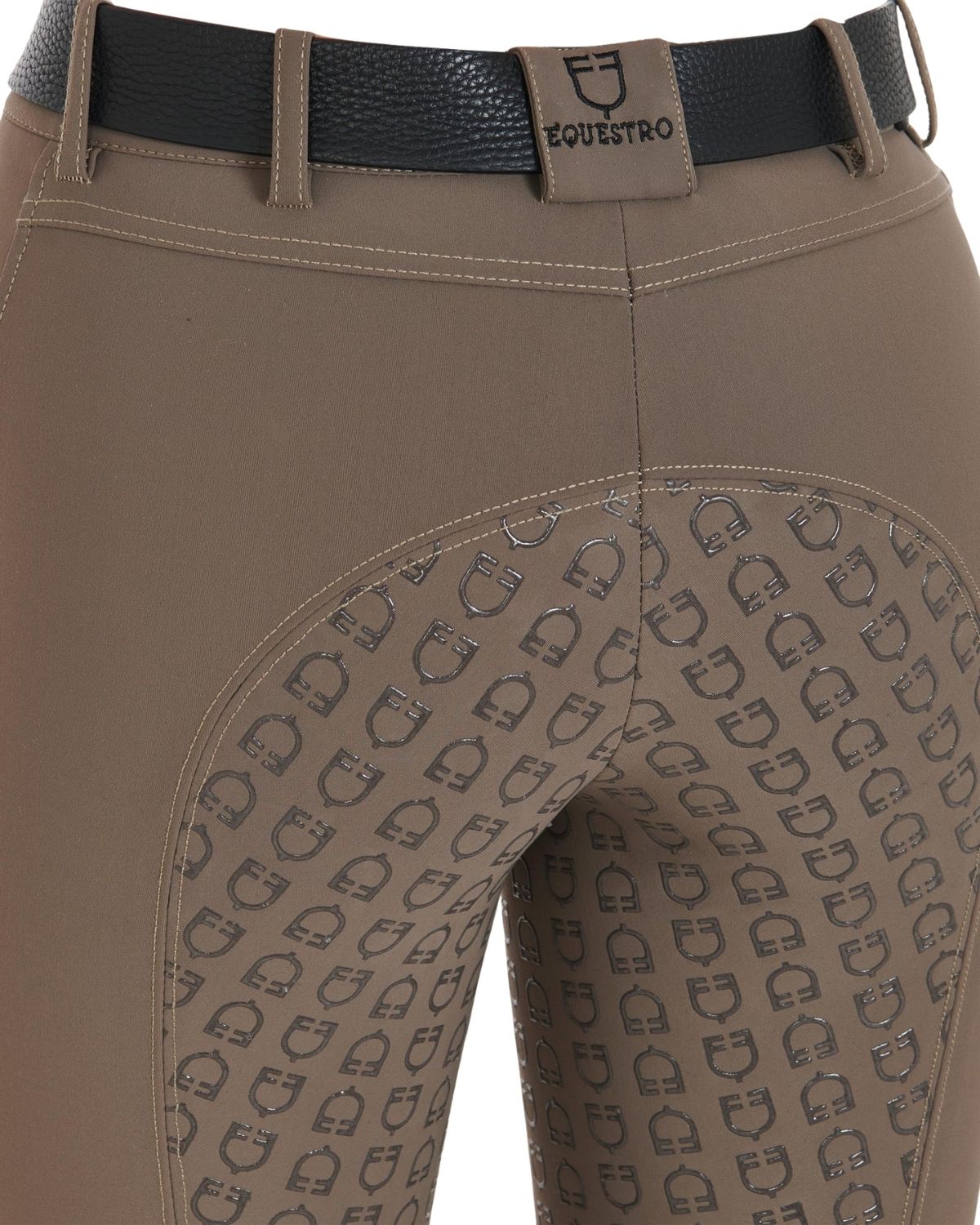 Equestro Women's Full Grip Slim Fit Breeches Walnut