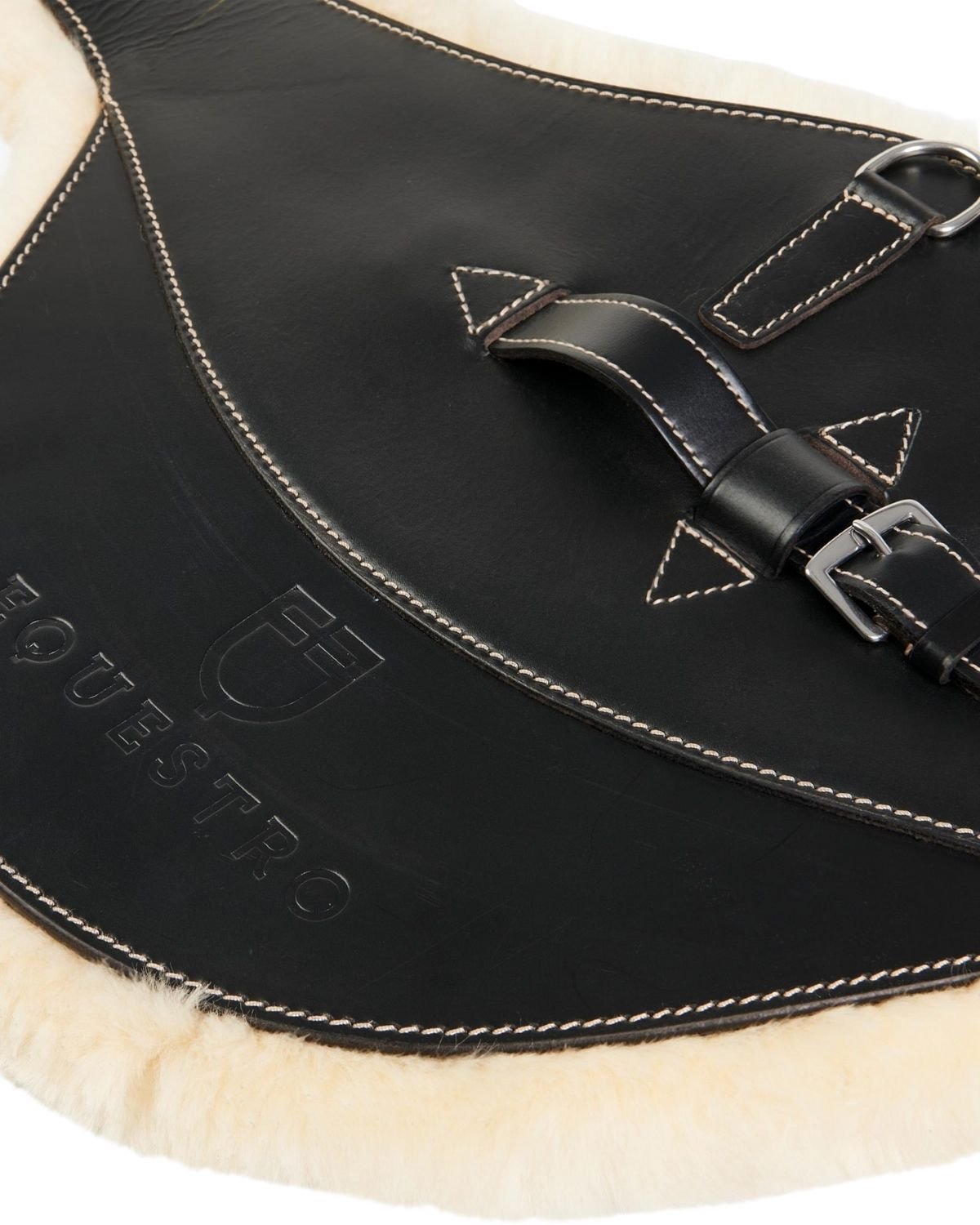 Equestro Jumping Girth With Belly Guard For English Saddle Black | Equiflair