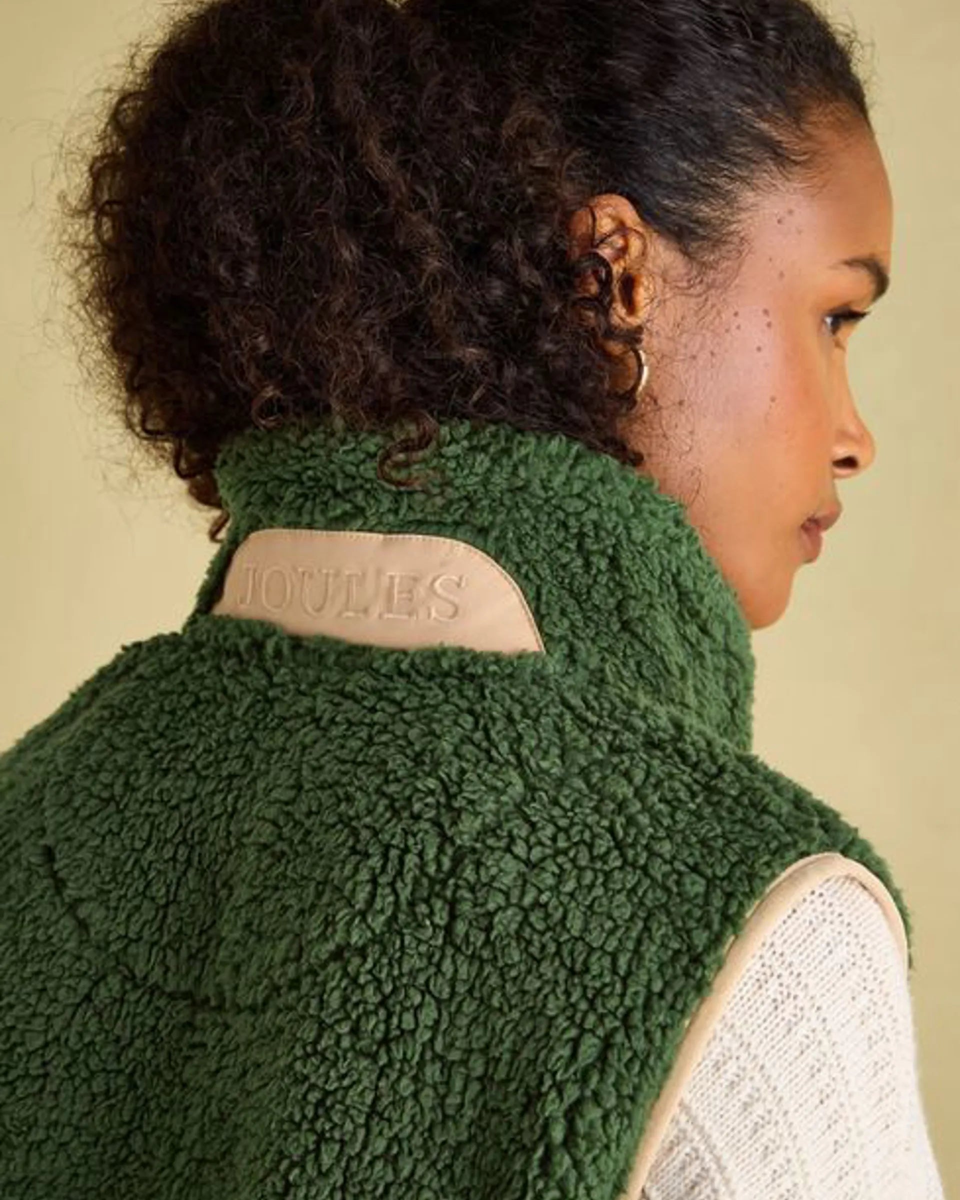 Joules Mallory Green Fleece Gilet: Women's Sleeveless Vest