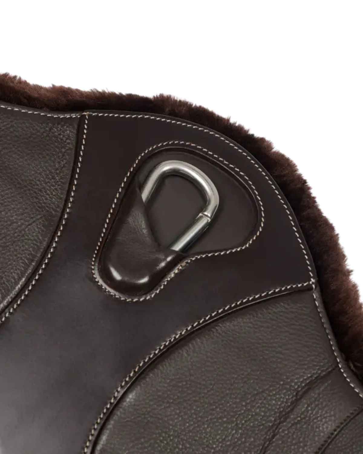 LeMieux Arika Simuwool Contoured Long Stud Girth Brown