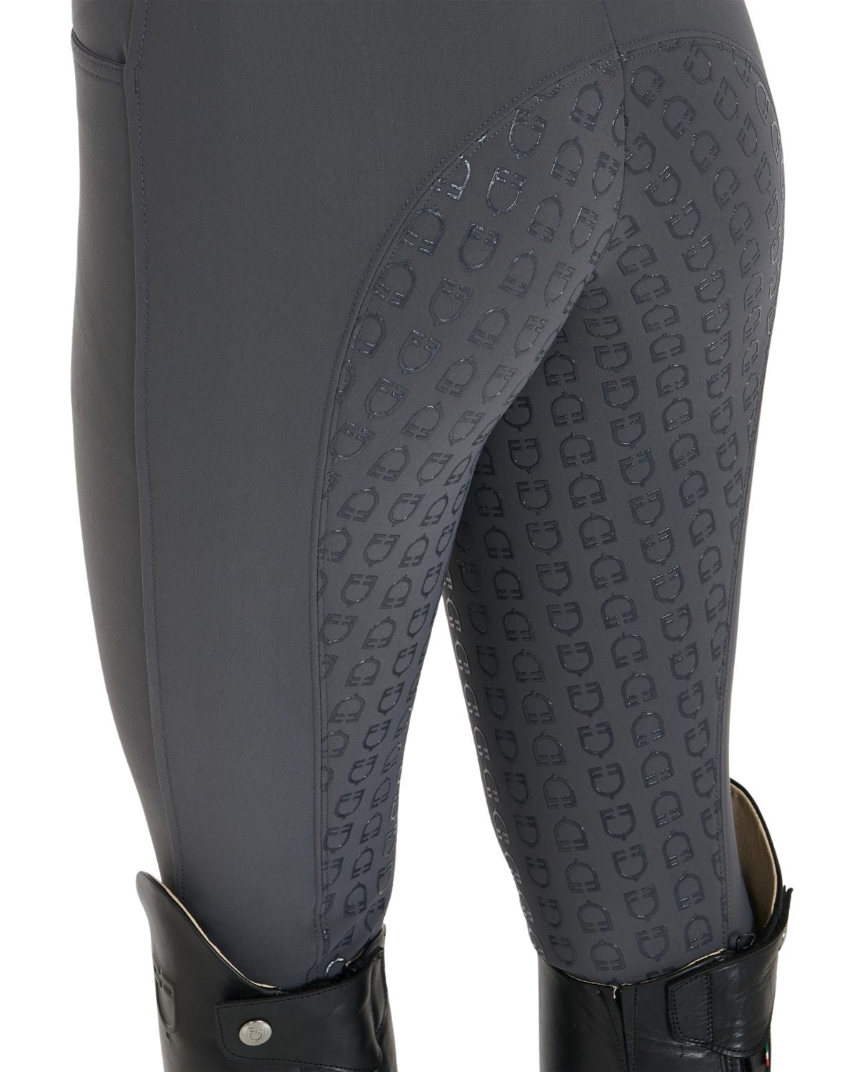Equestro Women's Full Grip Slim Fit Breeches Asphalt