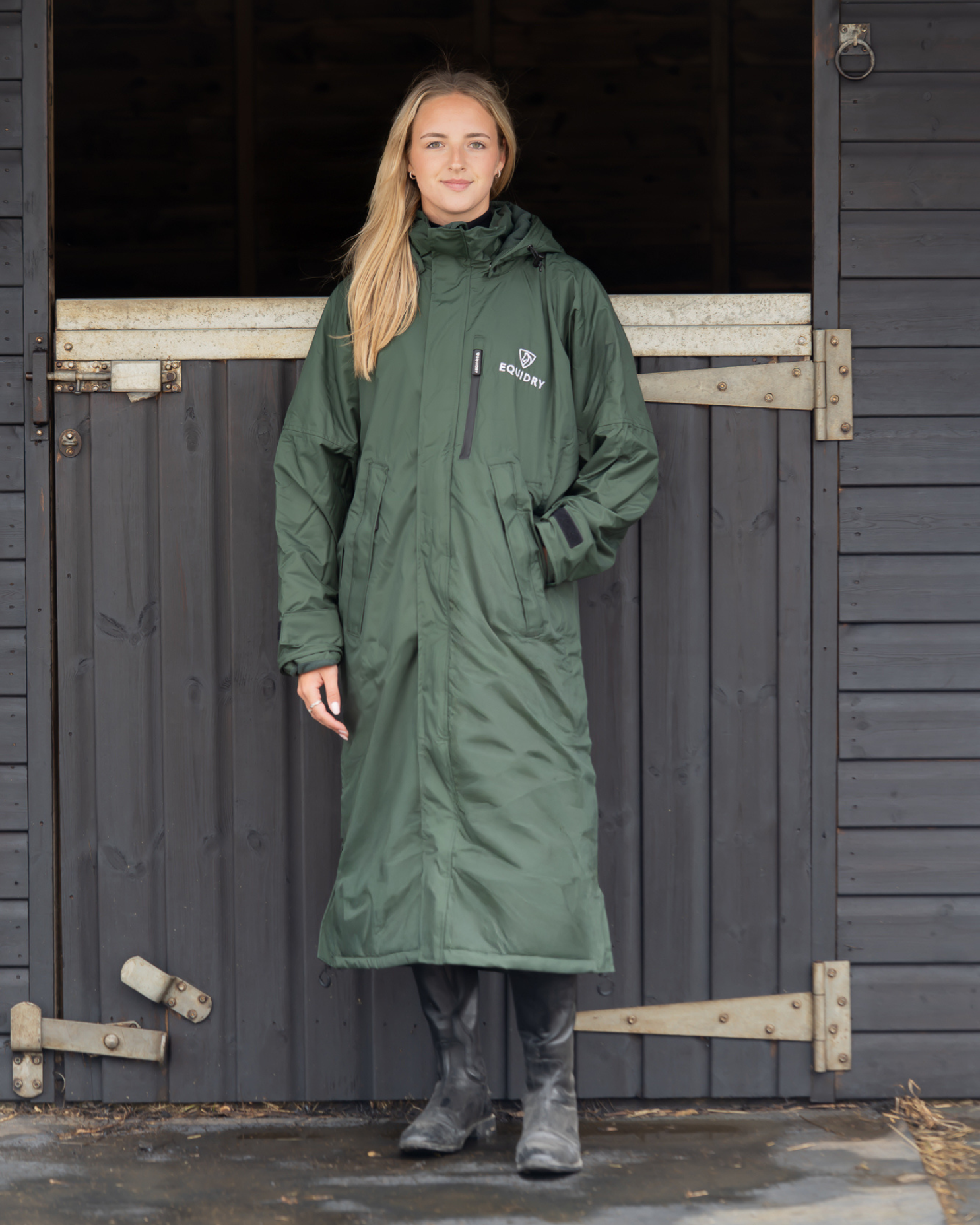 EQUIDRY Evolution Women's Thin Fleece Black Forest Green/Green