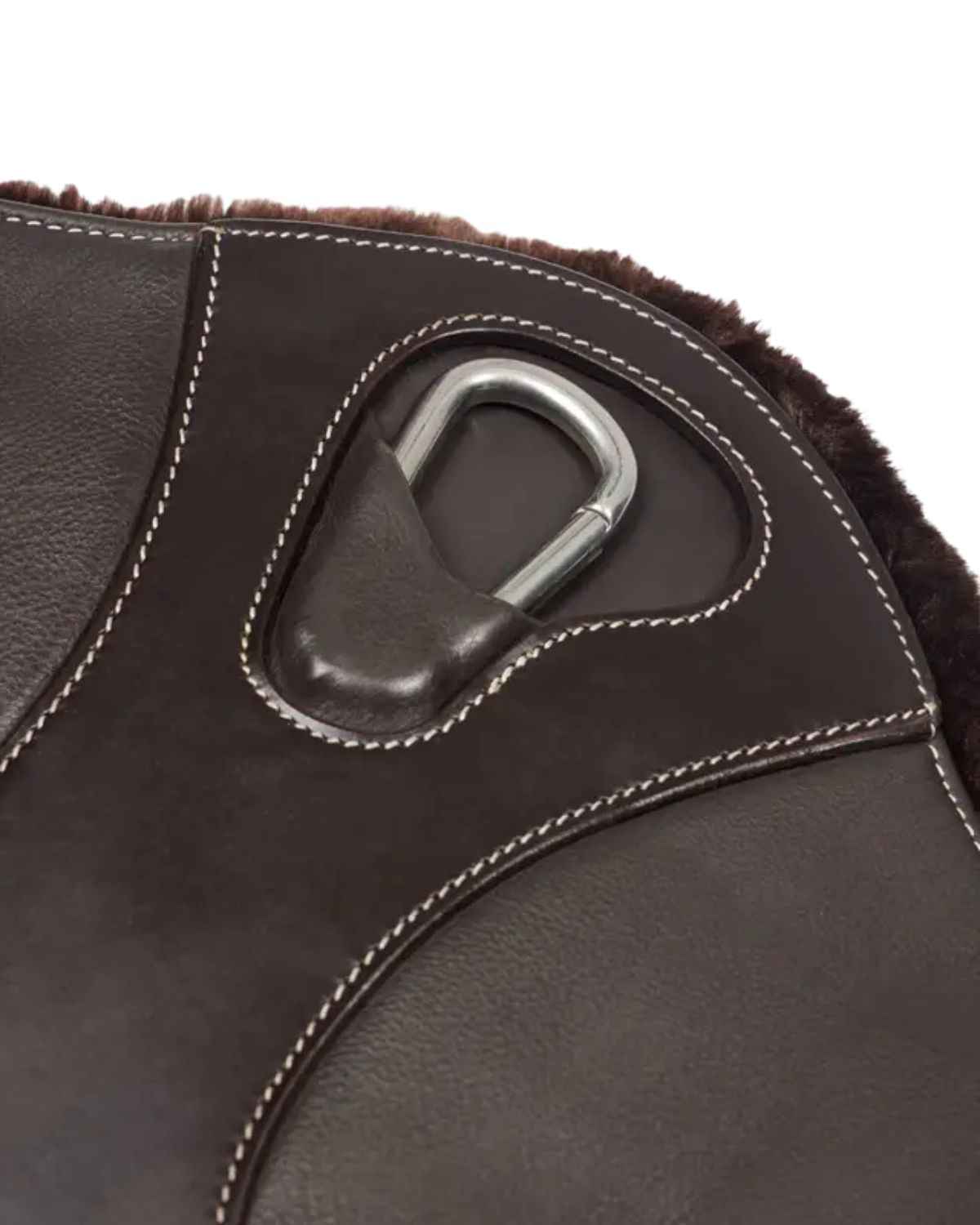 LeMieux Arika Simuwool Contoured Short Stud Girth Brown