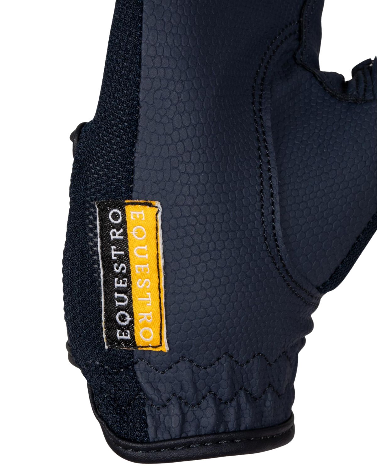 Equestro Unisex Gloves In Technical Fabric And Mesh Navy | Equiflair