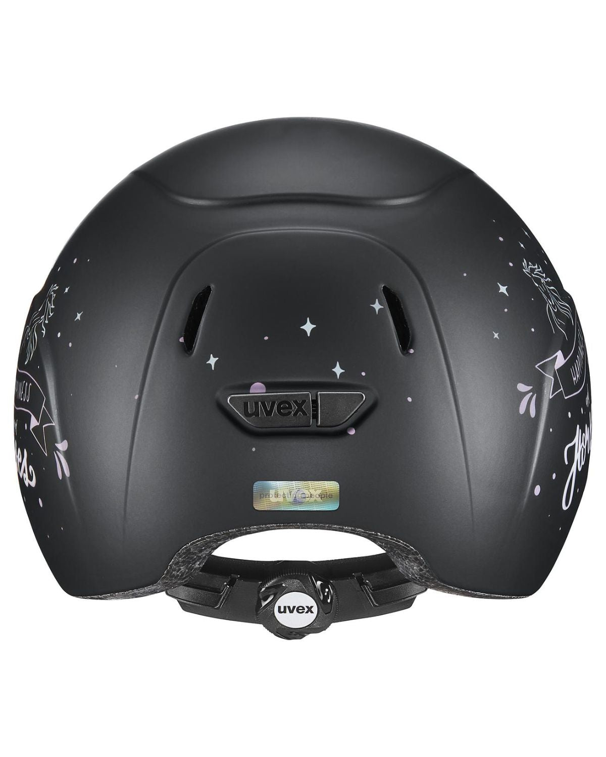 UVEX KIDDOX Happy Horse Junior Helmet - Black Matt. Kids Riding Safety Gear.