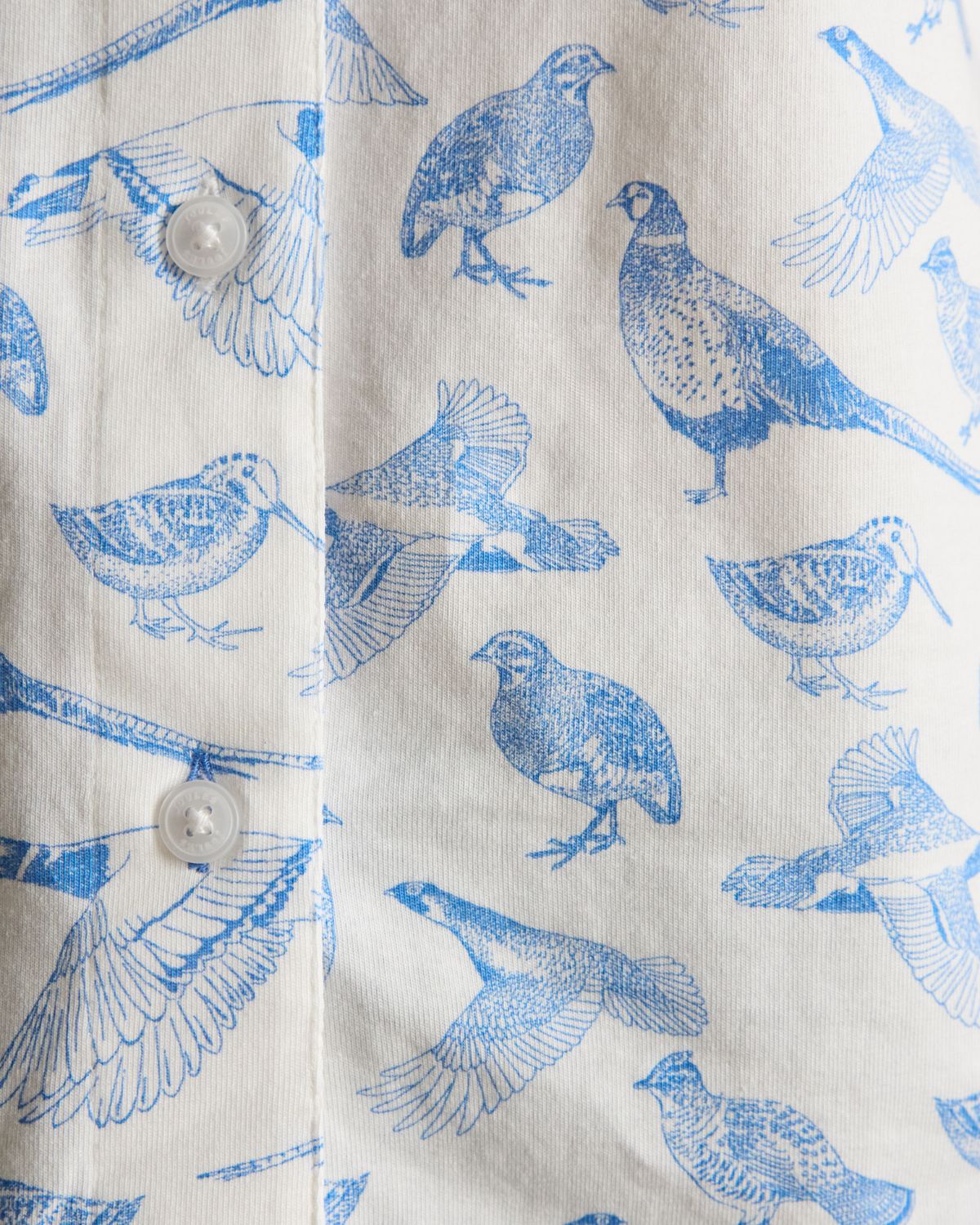 Joules Charlotte Blue Pheasants Printed Jersey Shirt | Equiflair