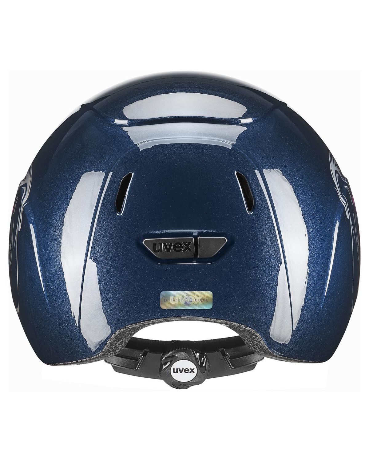 UVEX Kiddox Flower Junior Helmet - Navy Shiny: Safe & Stylish Kids Helmet - Adjustable Size for Growing Children