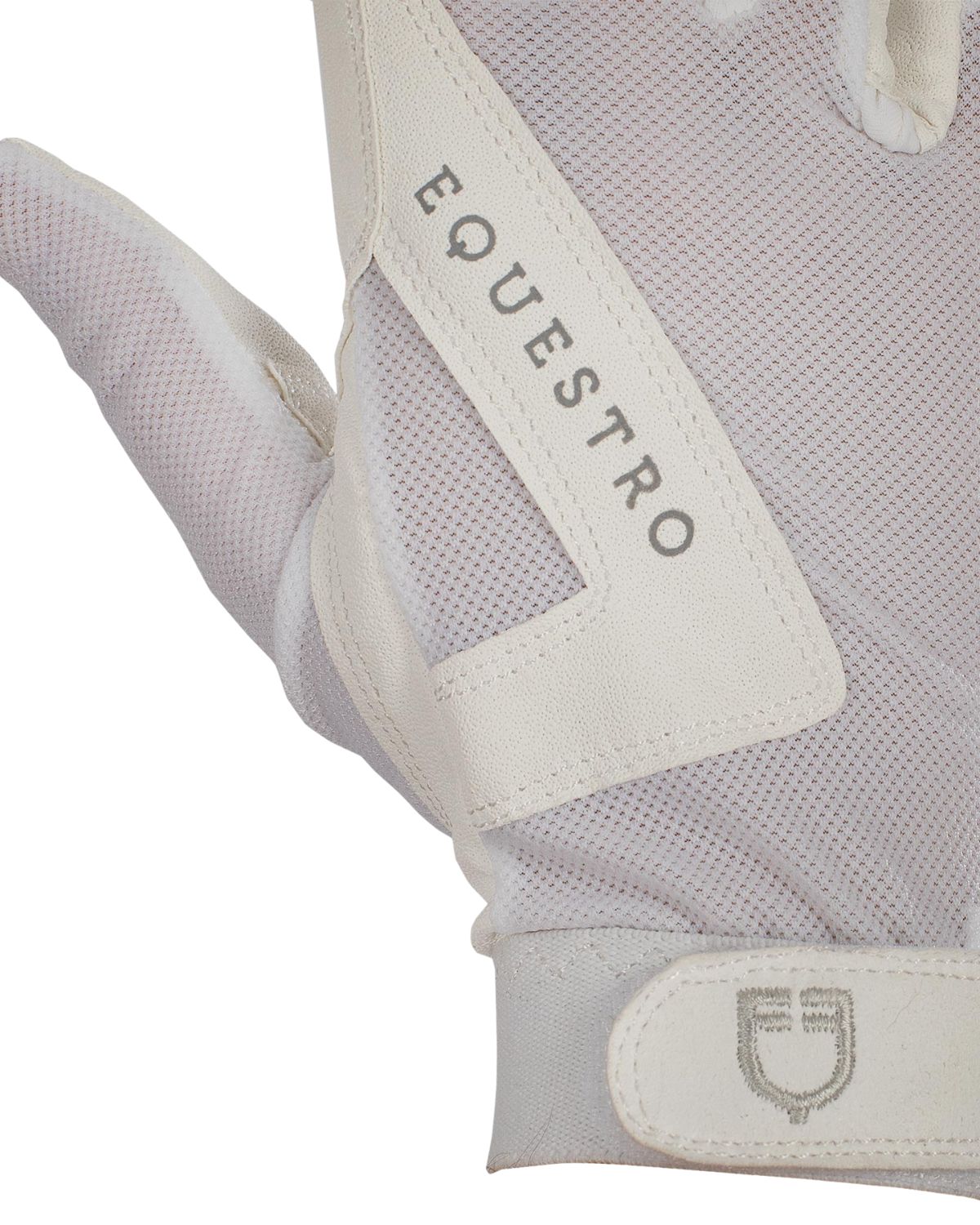 Equestro Gloves In Technical Fabric White | Equiflair
